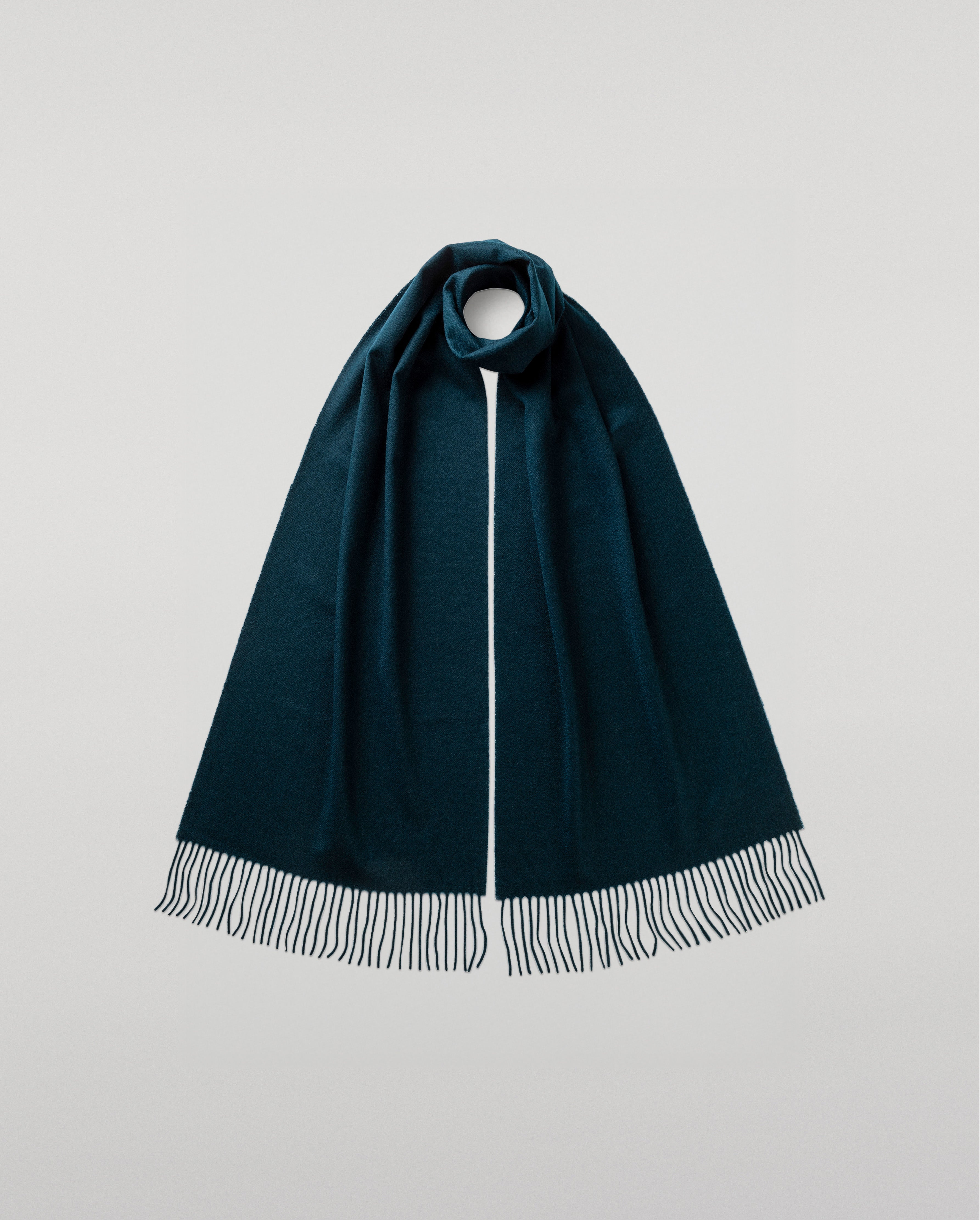 Johnstons of Elgin - Bottle Green Wide Cashmere Scarf