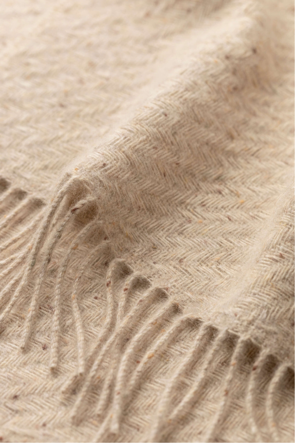 Johnstons of Elgin - Lofty Twill Cream Cashmere Scarf