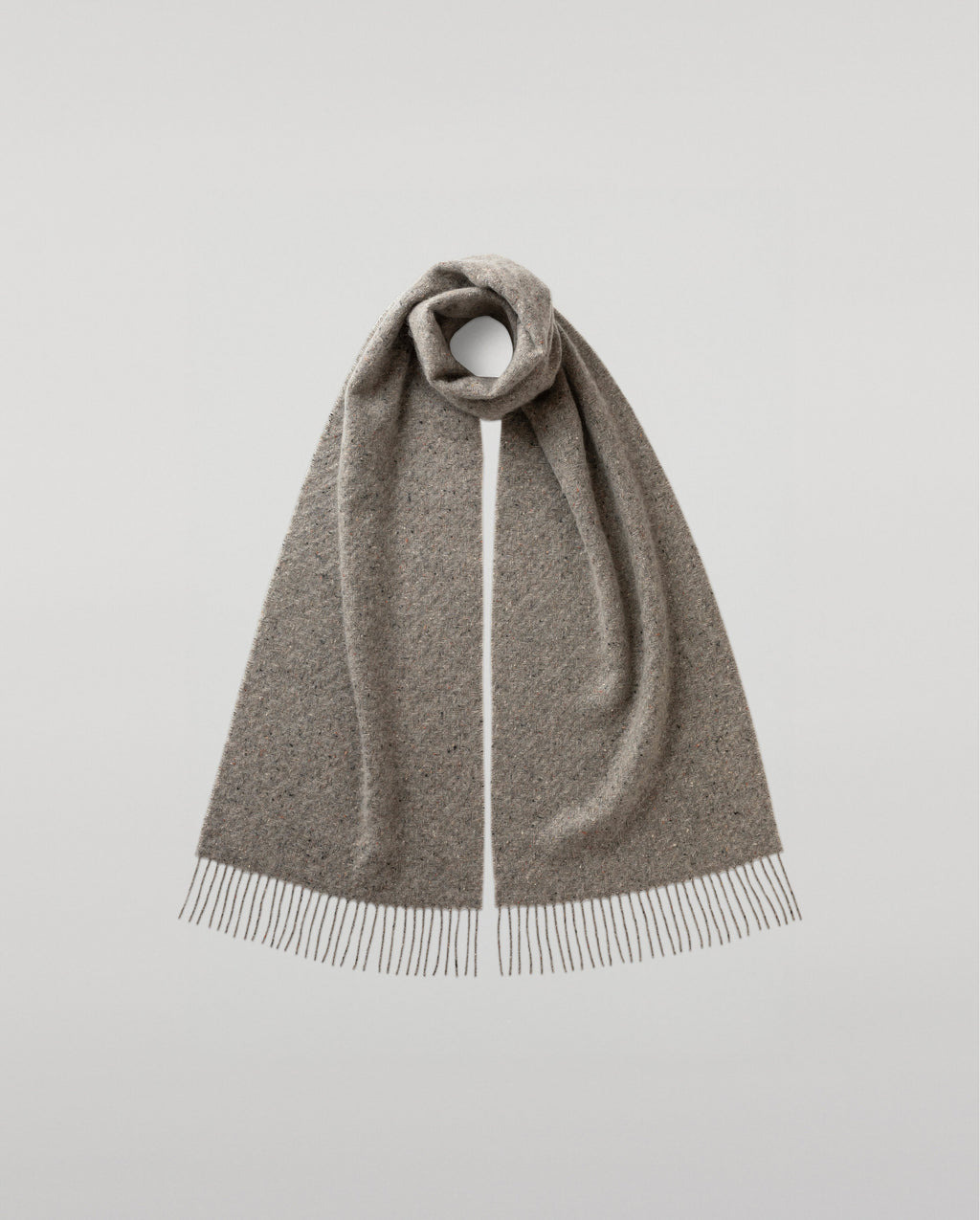 Johnstons of Elgin - Lofty Twill Grey Cashmere Scarf