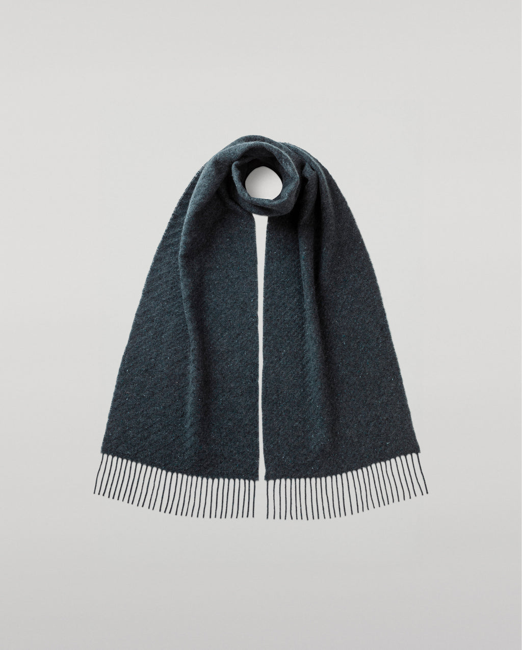 Johnstons of Elgin - Lofty Twill Blue Cashmere Scarf