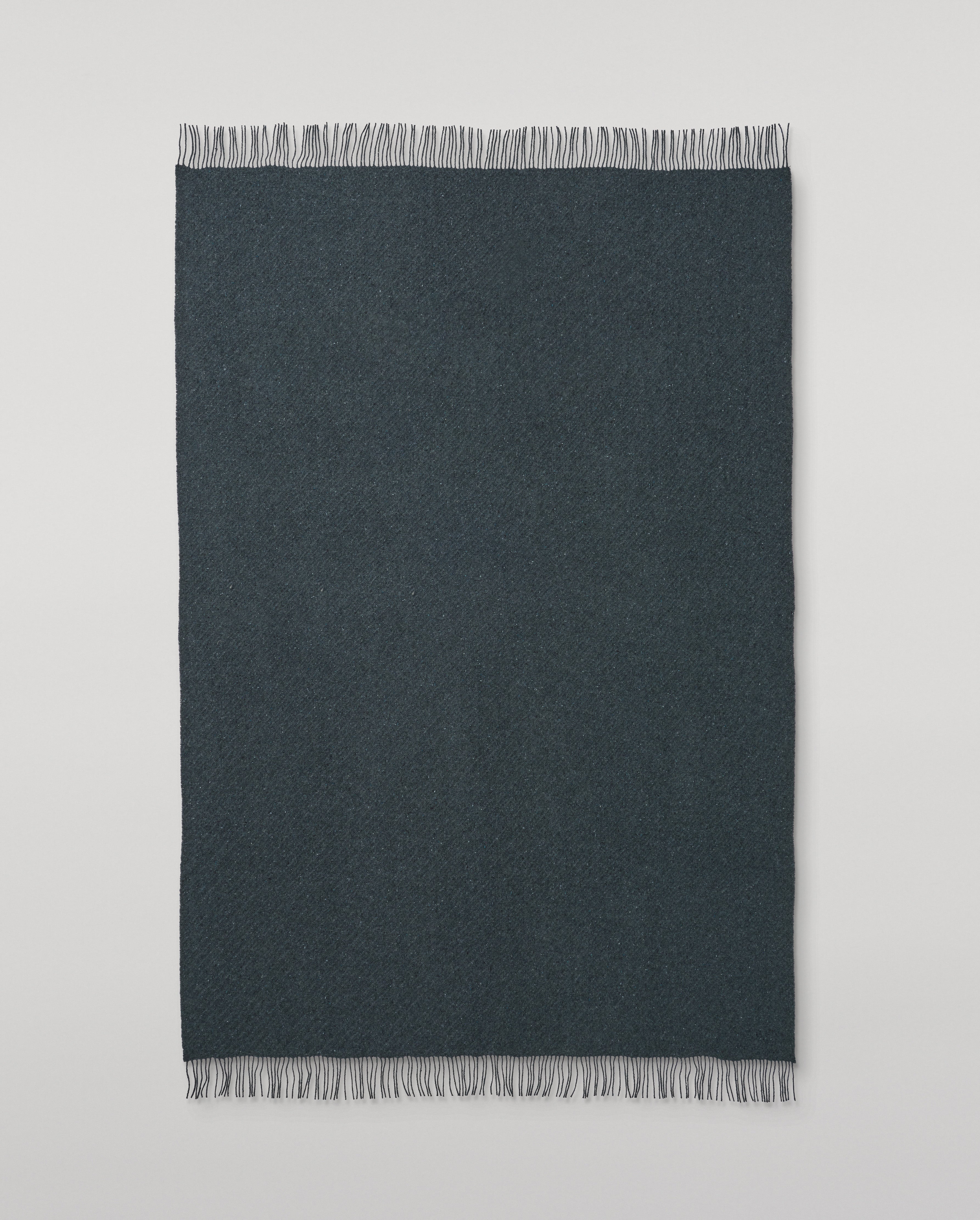 Johnstons of Elgin - Lofty Twill Blue Cashmere Throw