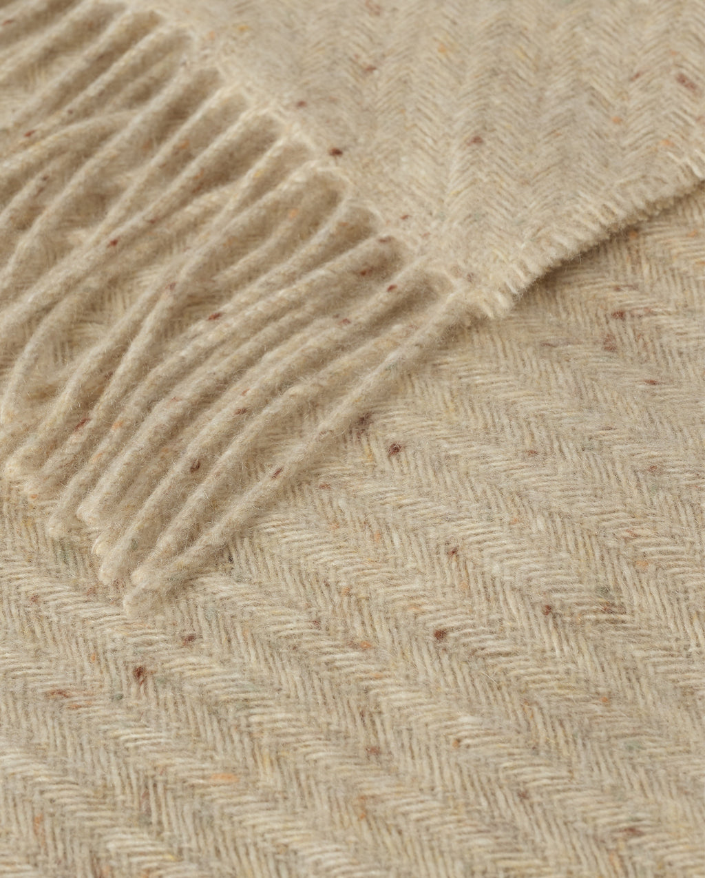 Johnstons of Elgin - Lofty Twill Cream Cashmere Throw