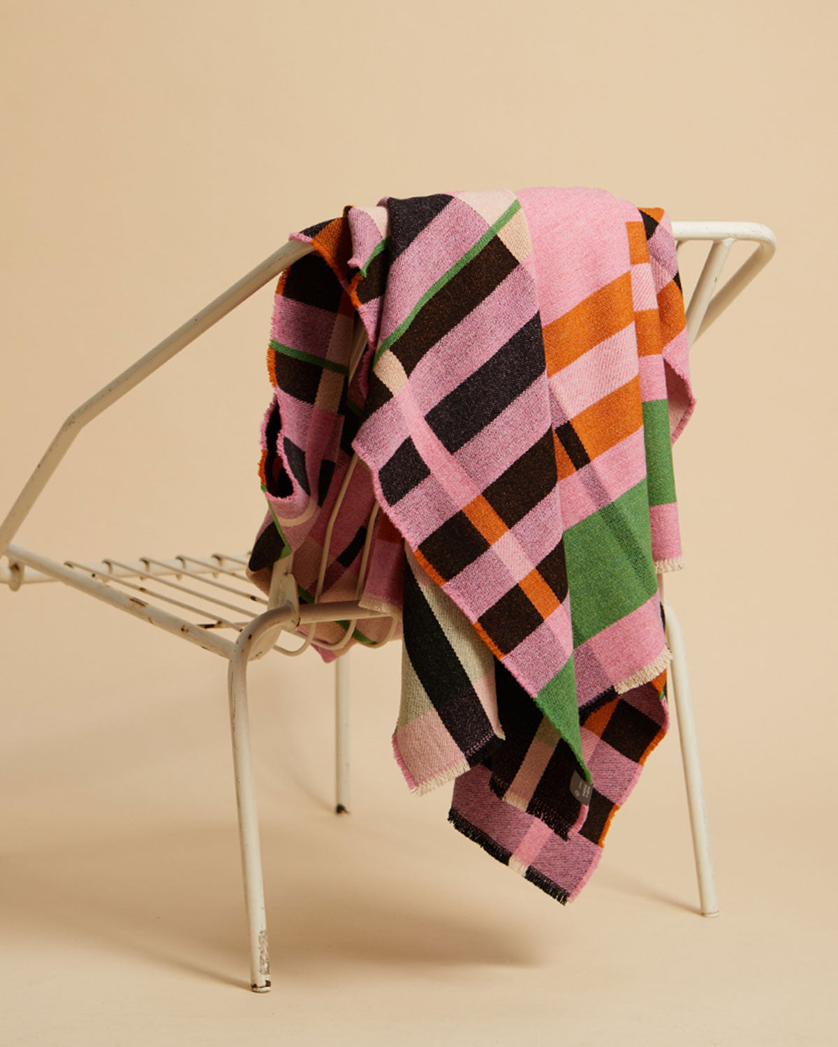 Lostine - Nougat Lambswool Stölzl Throw - Large