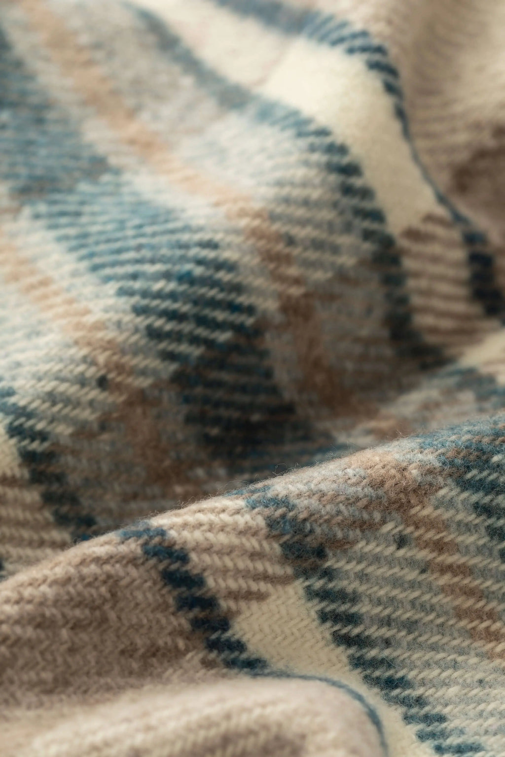 Johnstons of Elgin - Donegal Check Bed Blue Throw
