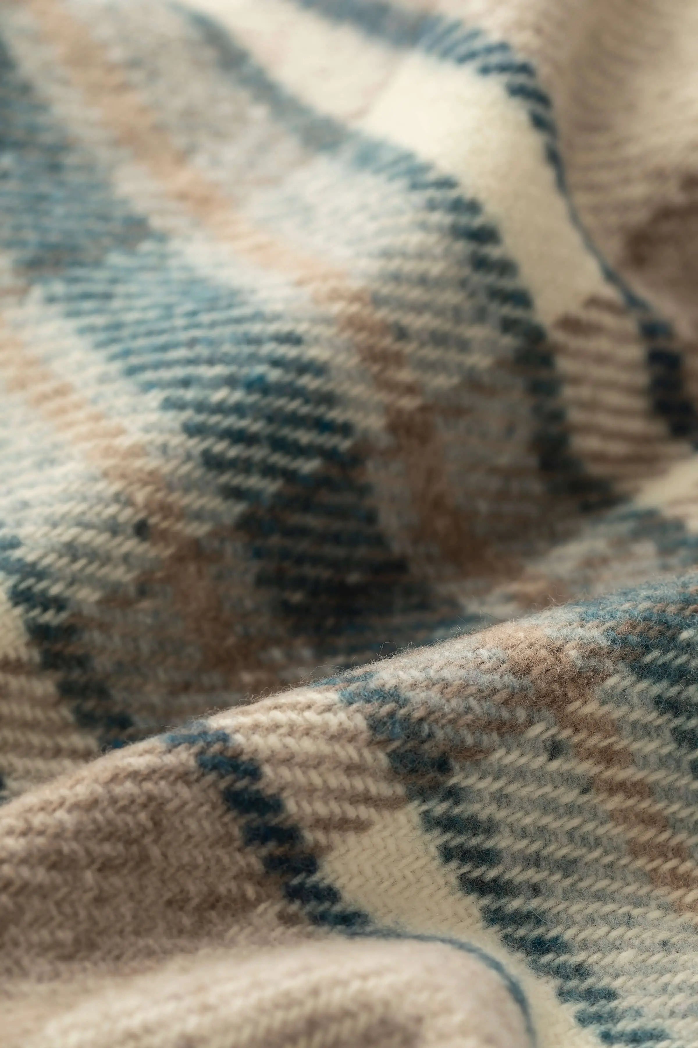 Johnstons of Elgin - Donegal Check Bed Blue Throw