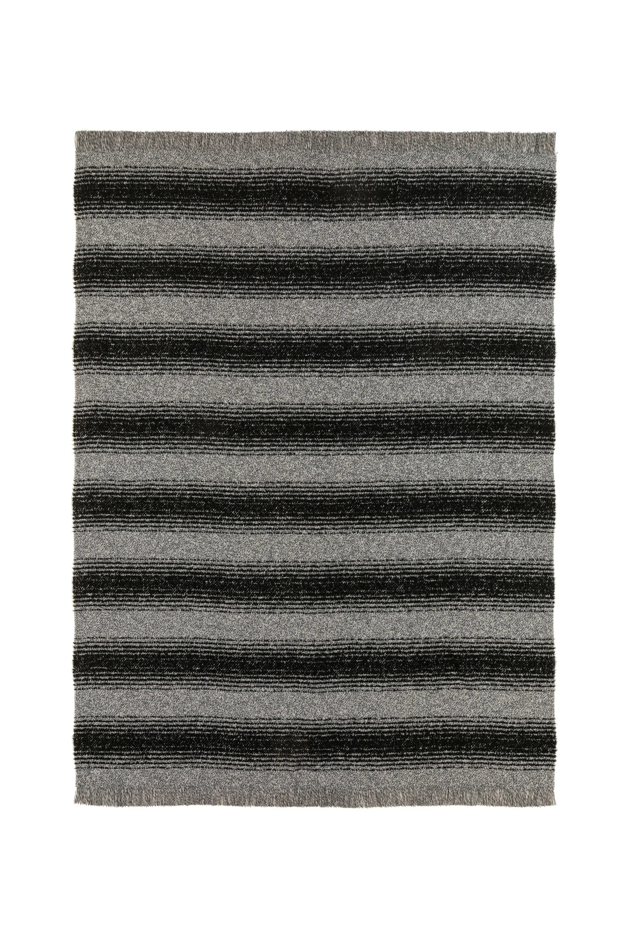 Johnstons of Elgin - Textural Ombré Dark Grey Throw