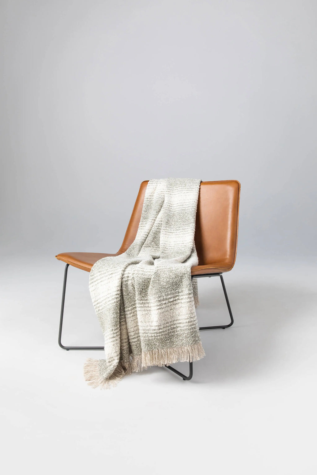 Johnstons of Elgin - Textural Ombré Green Throw
