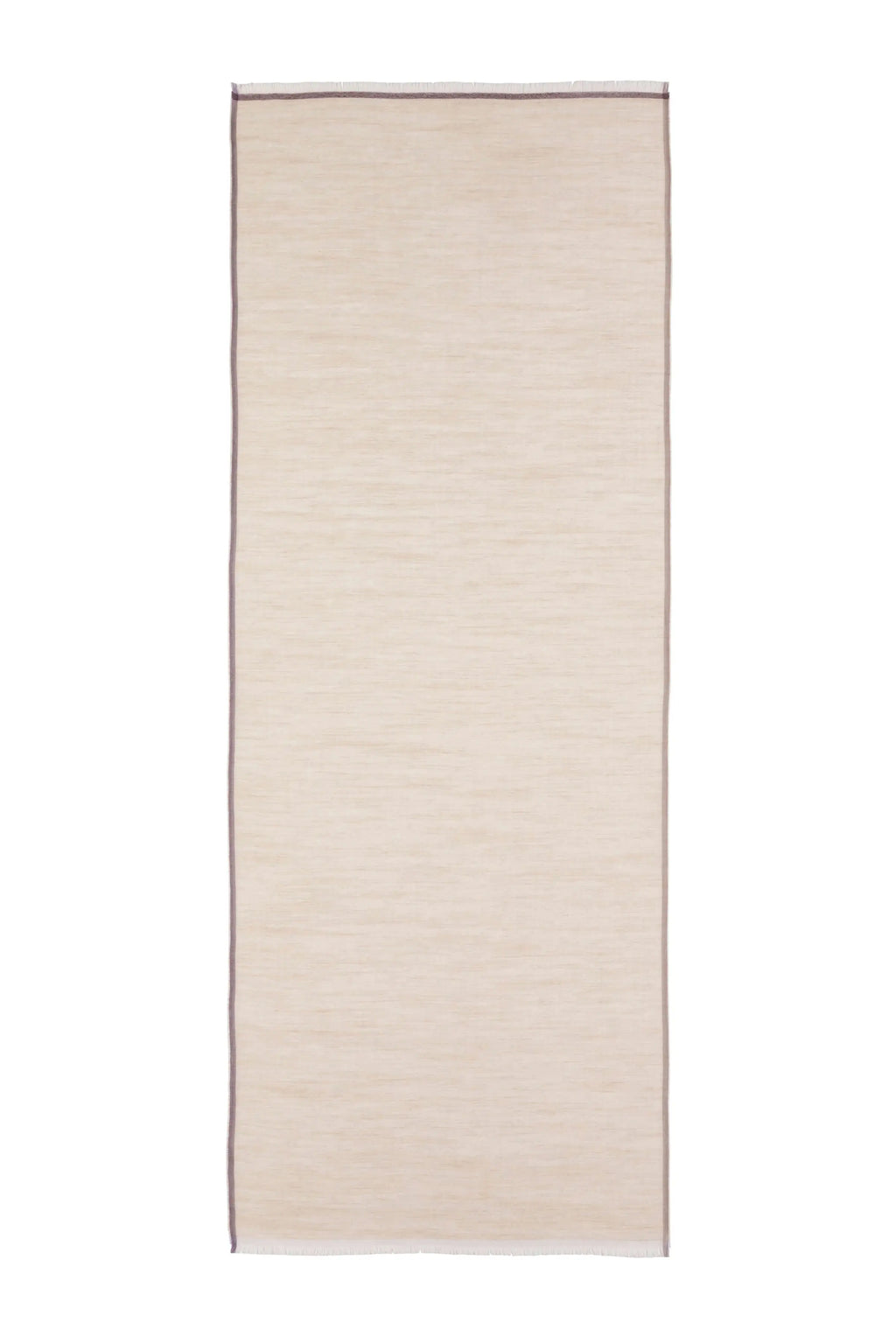 Johnstons of Elgin - Colour Border Natural Lightweight Scarf