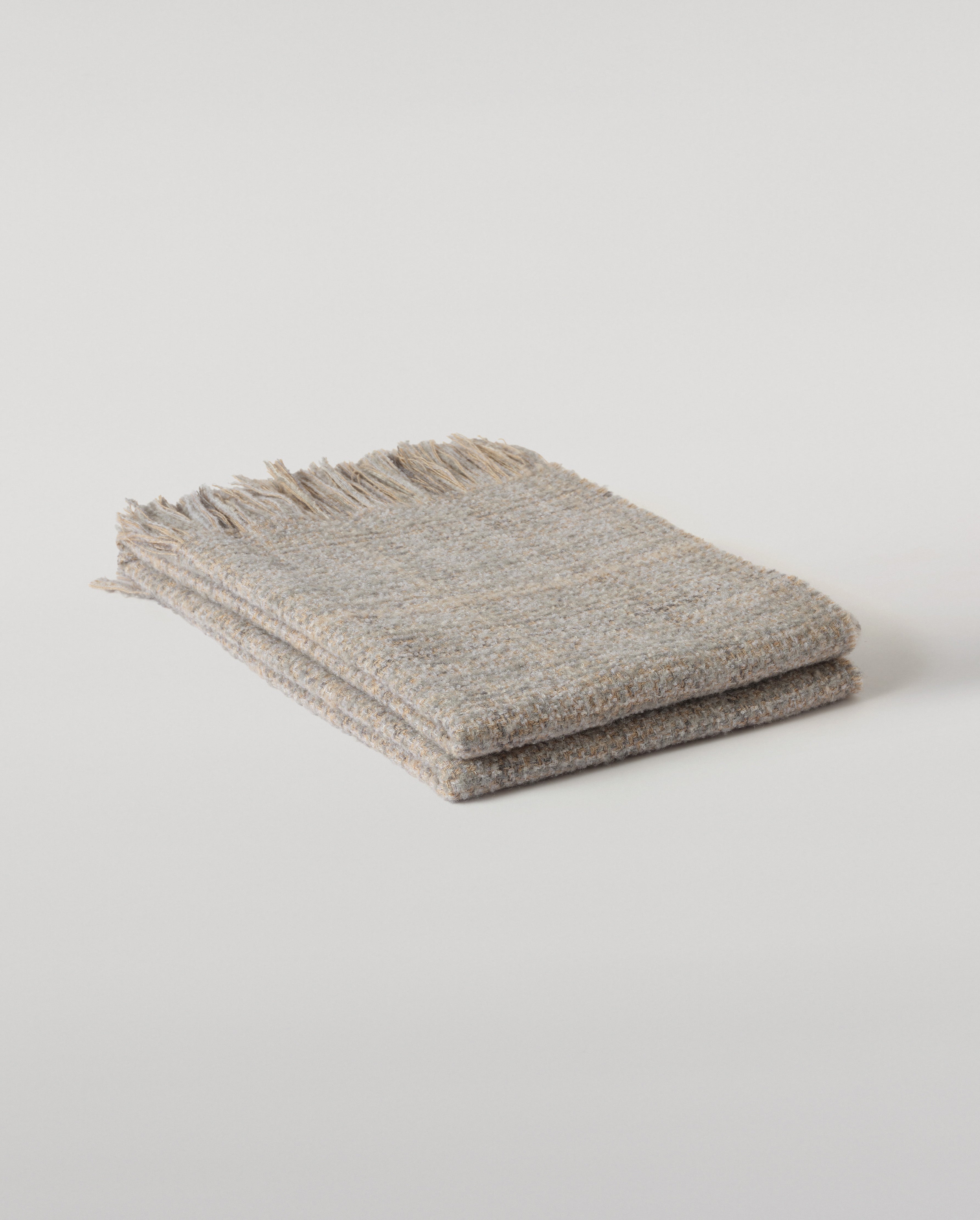 Johnstons of Elgin - Luxury Texture Grey & Natural Throw