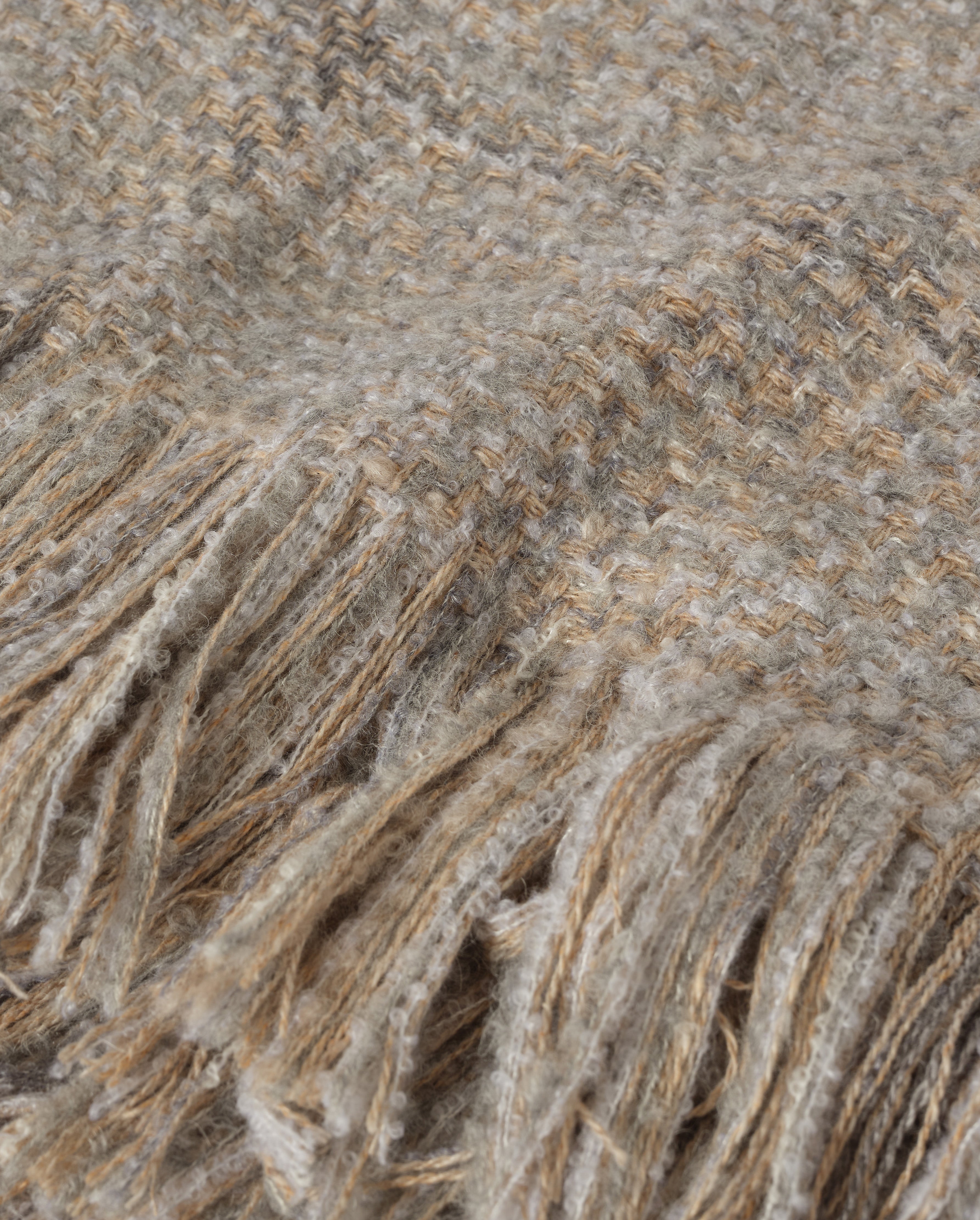 Johnstons of Elgin - Luxury Texture Grey & Natural Throw