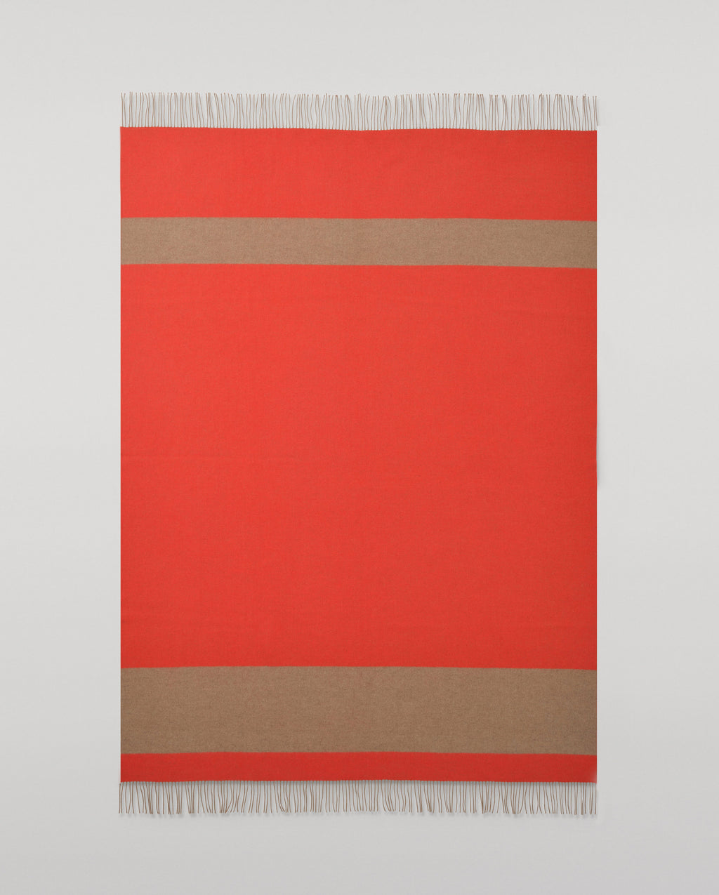 Johnstons of Elgin - Brown & Red Stripe Throw