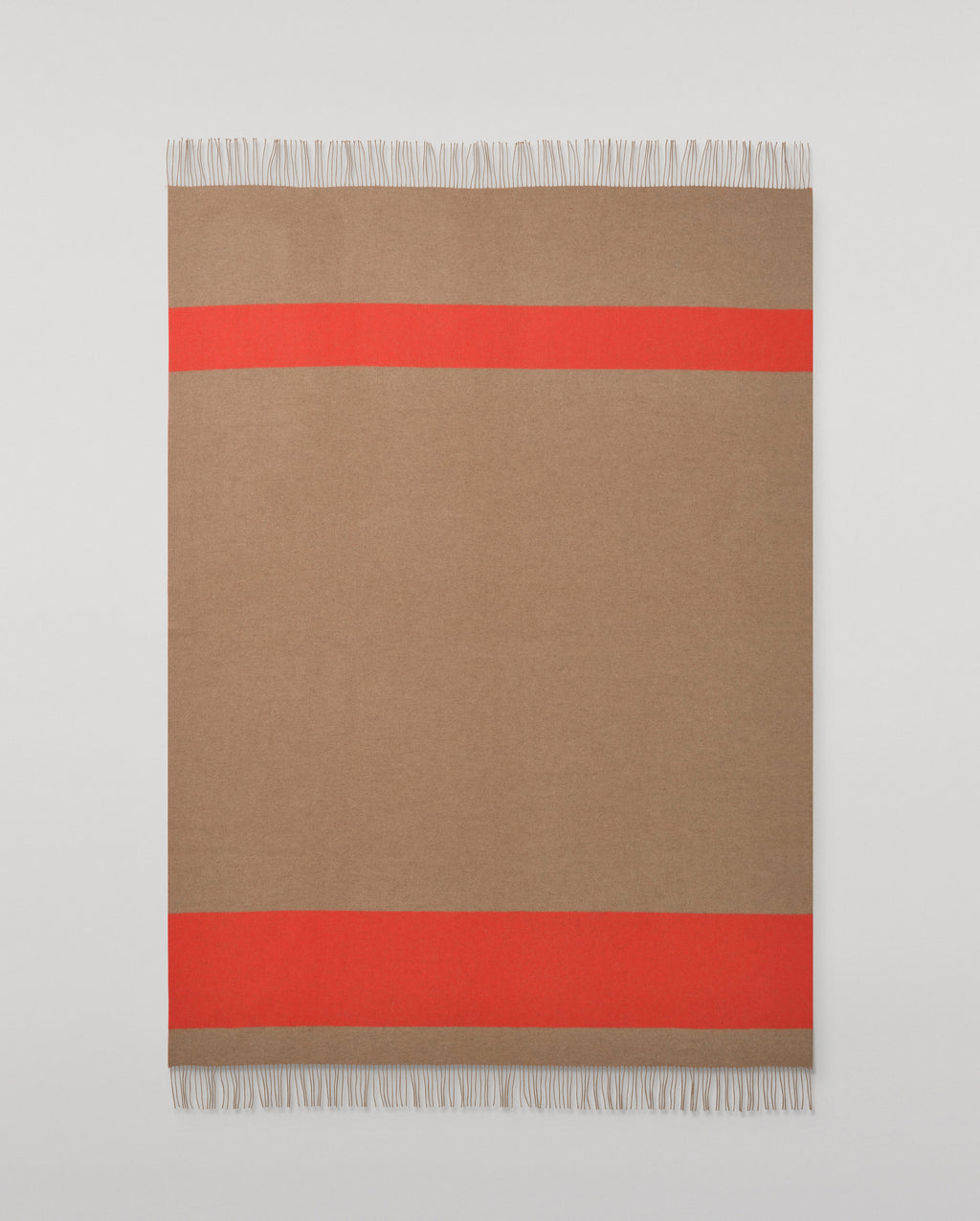 Johnstons of Elgin - Brown & Red Stripe Throw