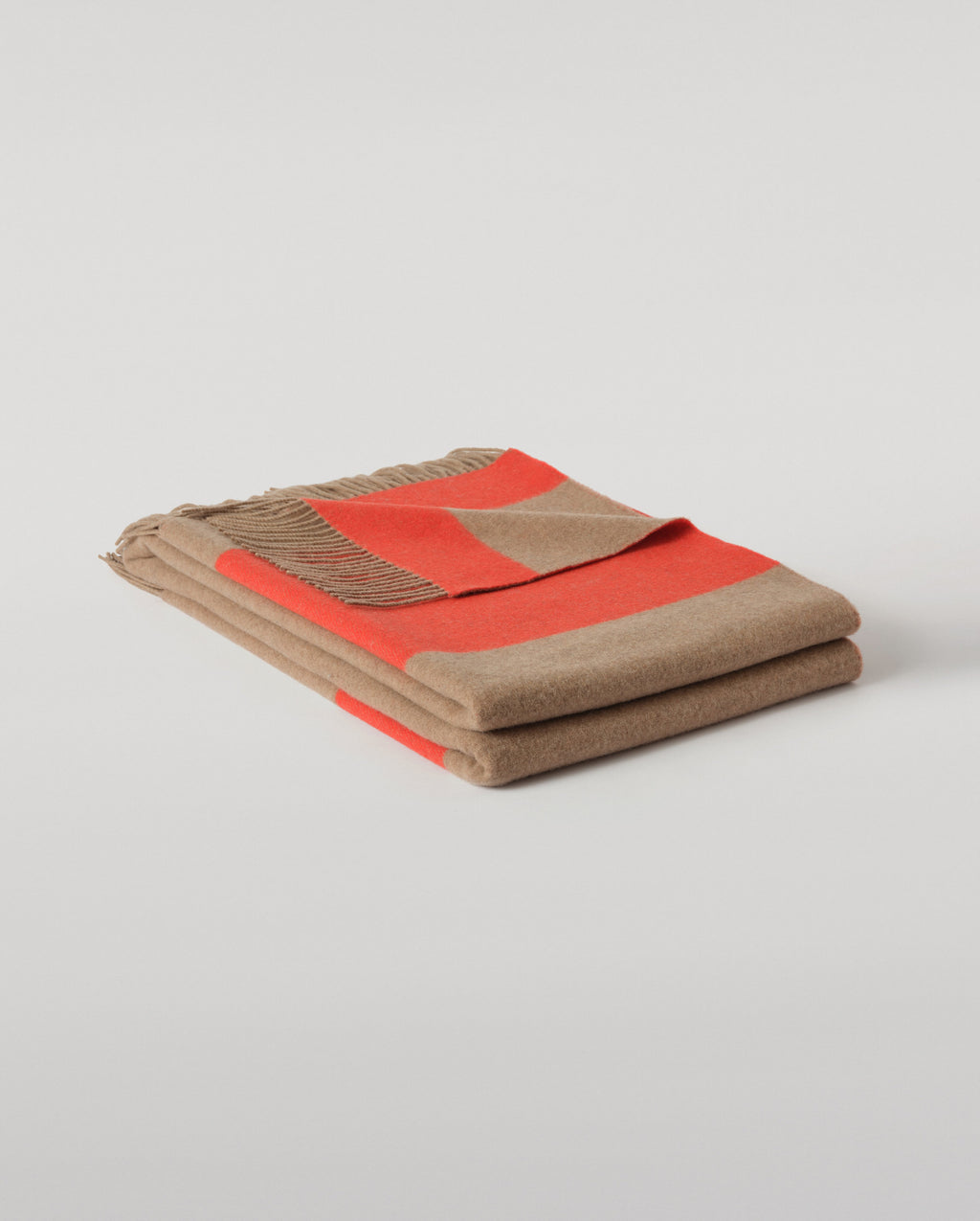 Johnstons of Elgin - Brown & Red Stripe Throw