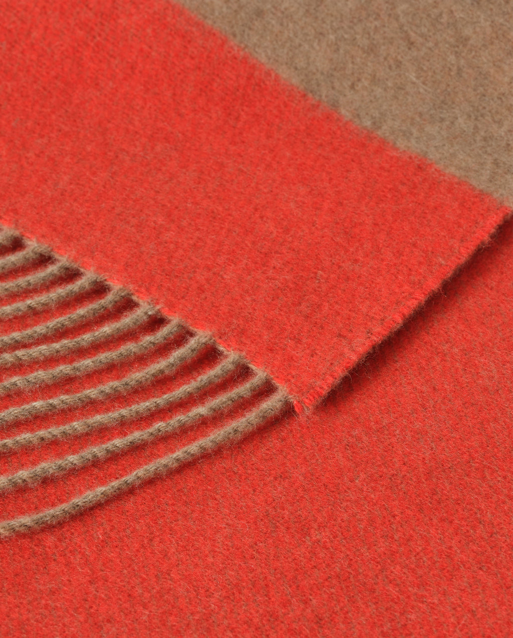 Johnstons of Elgin - Brown & Red Stripe Throw