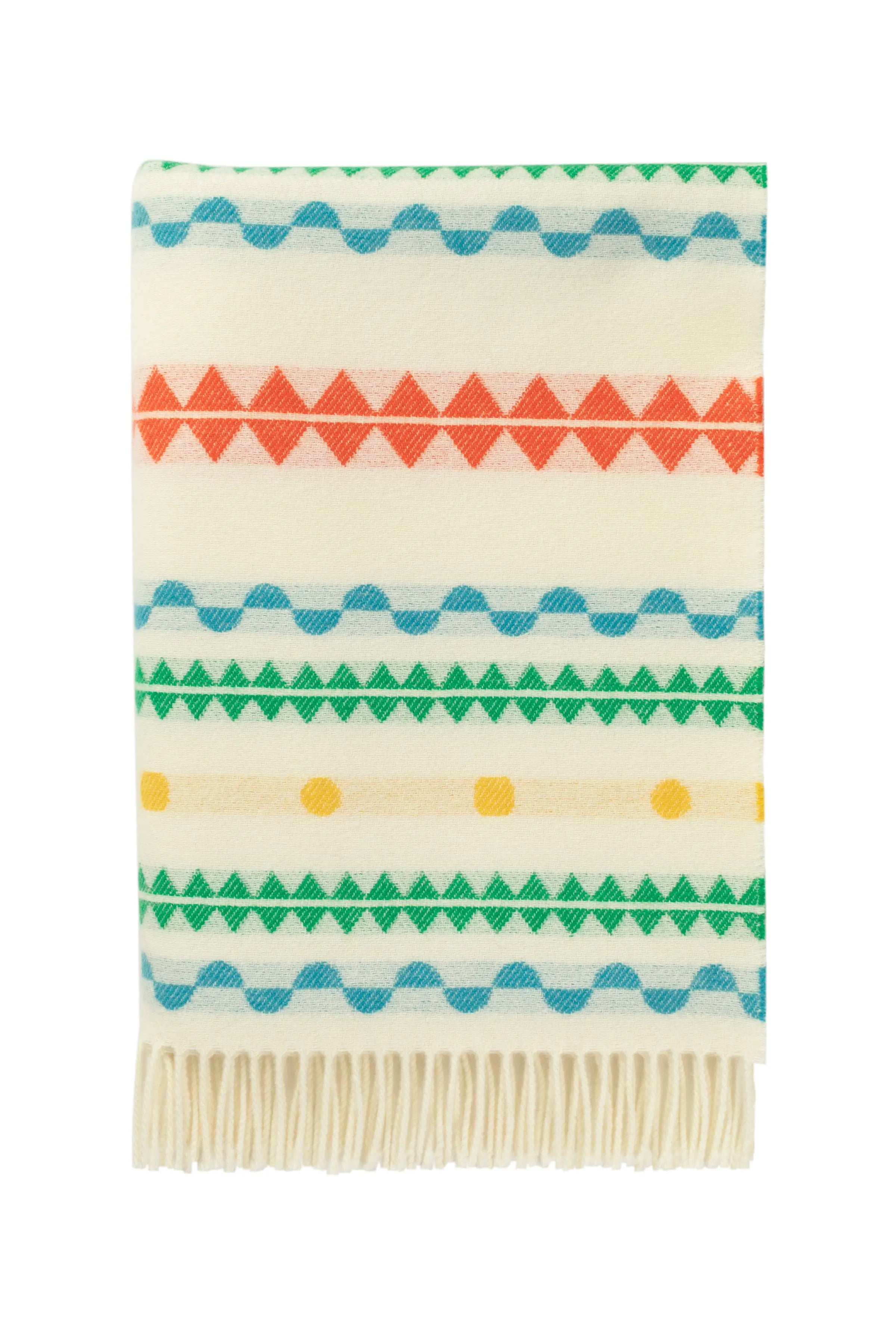 Johnstons of Elgin - Purled Fringe Children's Bright Blanket
