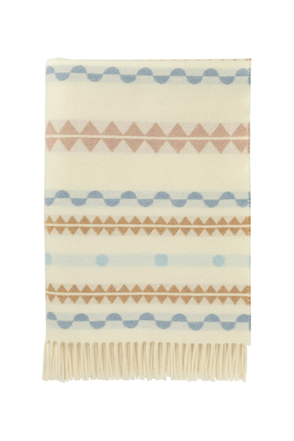 Johnstons of Elgin - Purled Fringe Children's Blanket in Natural