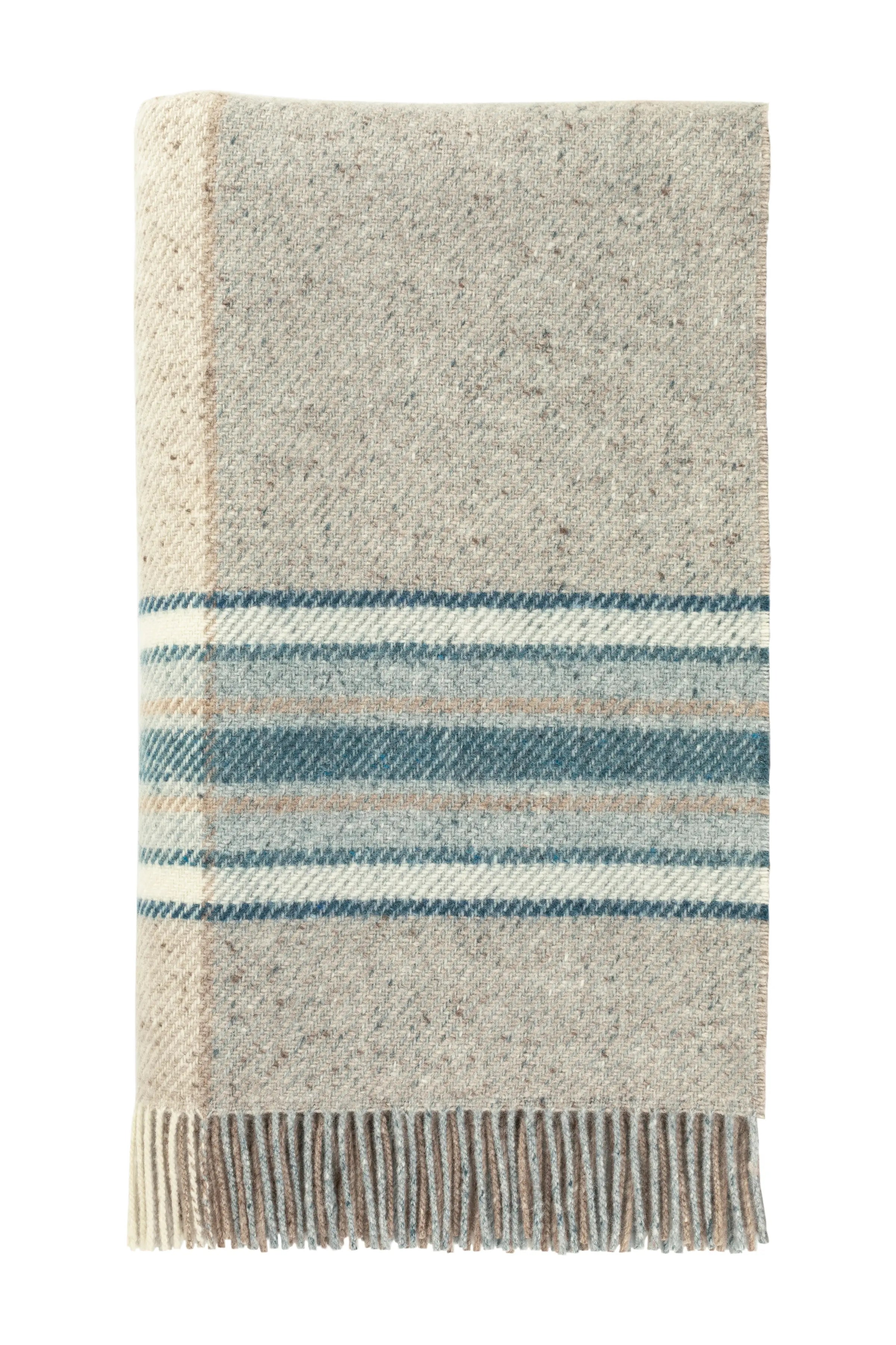 Johnstons of Elgin - Donegal Check Bed Blue Throw