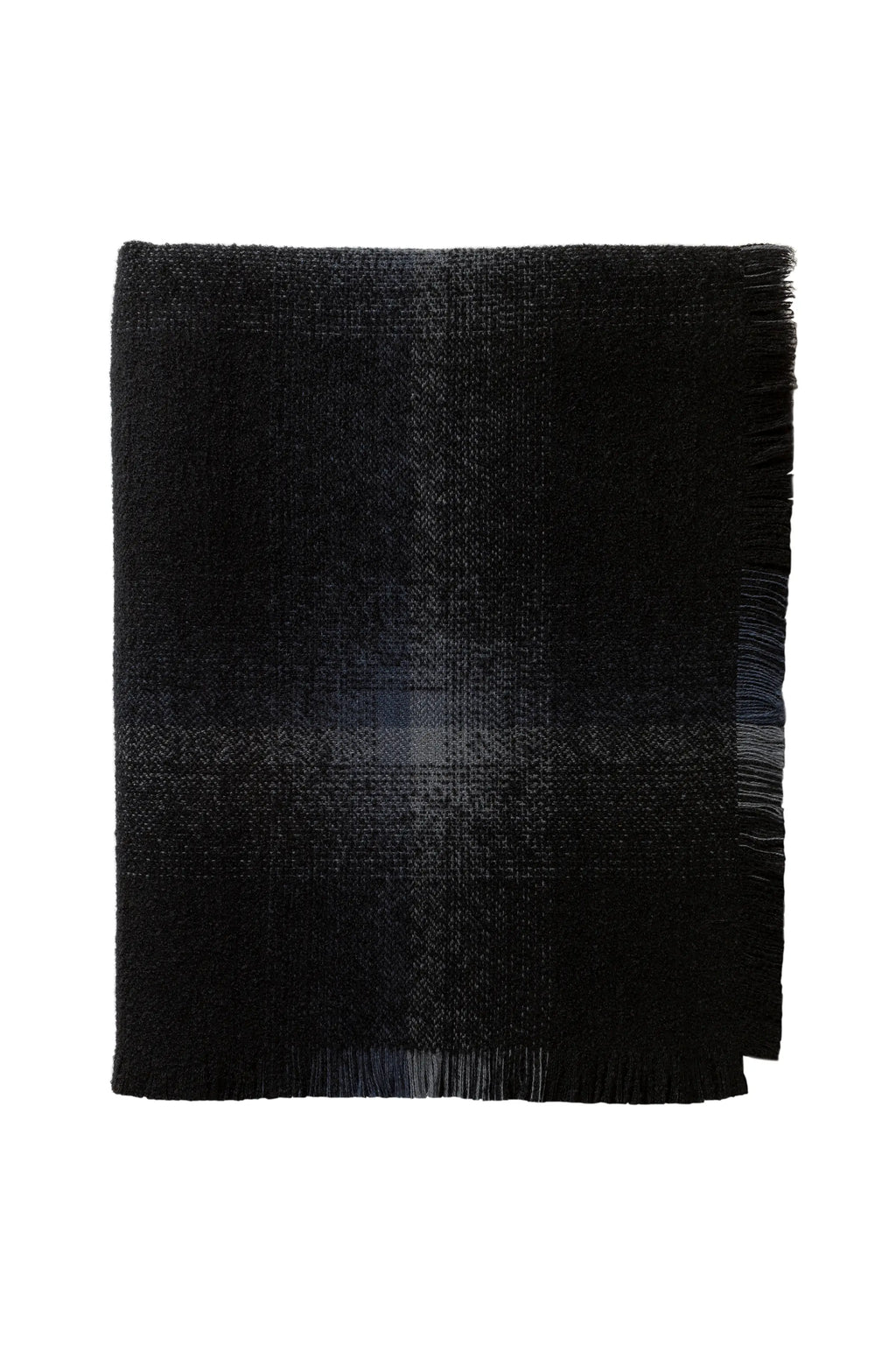 Johnstons of Elgin - Blurred Cashmere Silk Bouclé Throw in Black