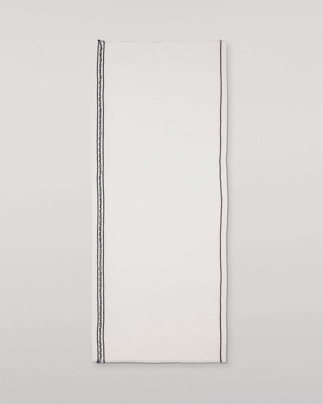 Johnstons of Elgin - Cyrus Float Edge White Scarf