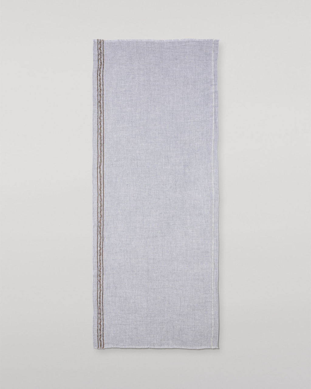 Johnstons of Elgin - Cyrus Float Edge Grey Scarf