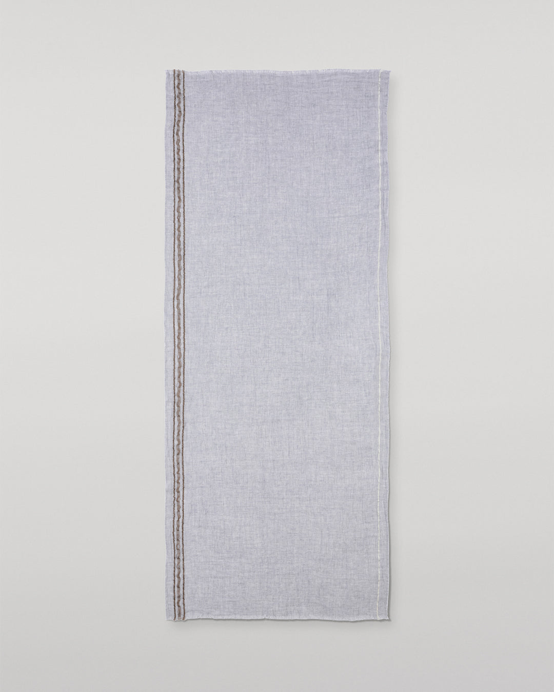 Johnstons of Elgin - Cyrus Float Edge Grey Scarf