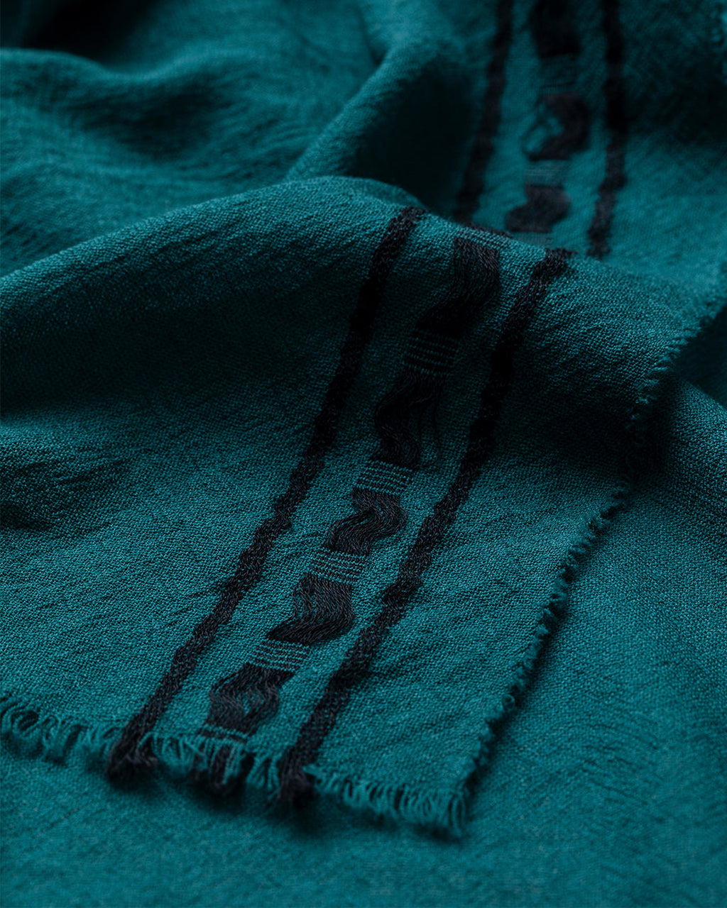 Johnstons of Elgin - Cyrus Float Edge Green Scarf