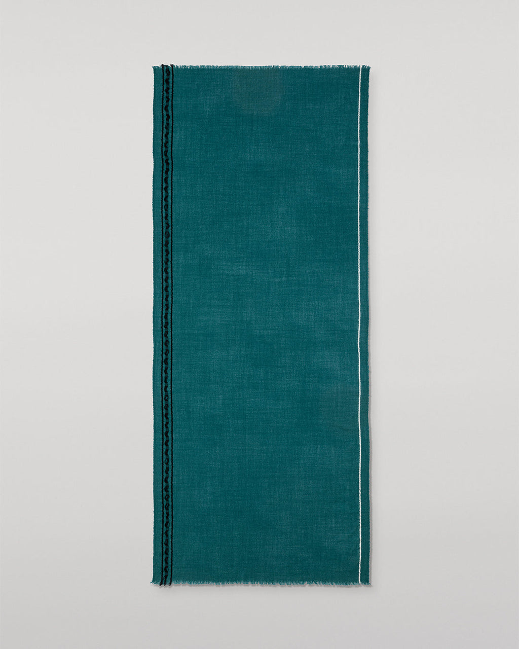Johnstons of Elgin - Cyrus Float Edge Green Scarf