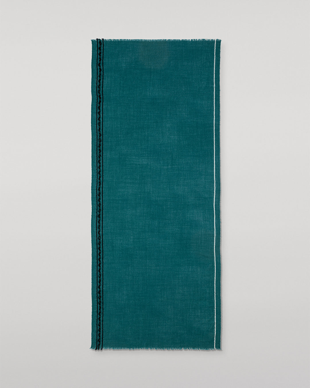 Johnstons of Elgin - Cyrus Float Edge Green Scarf
