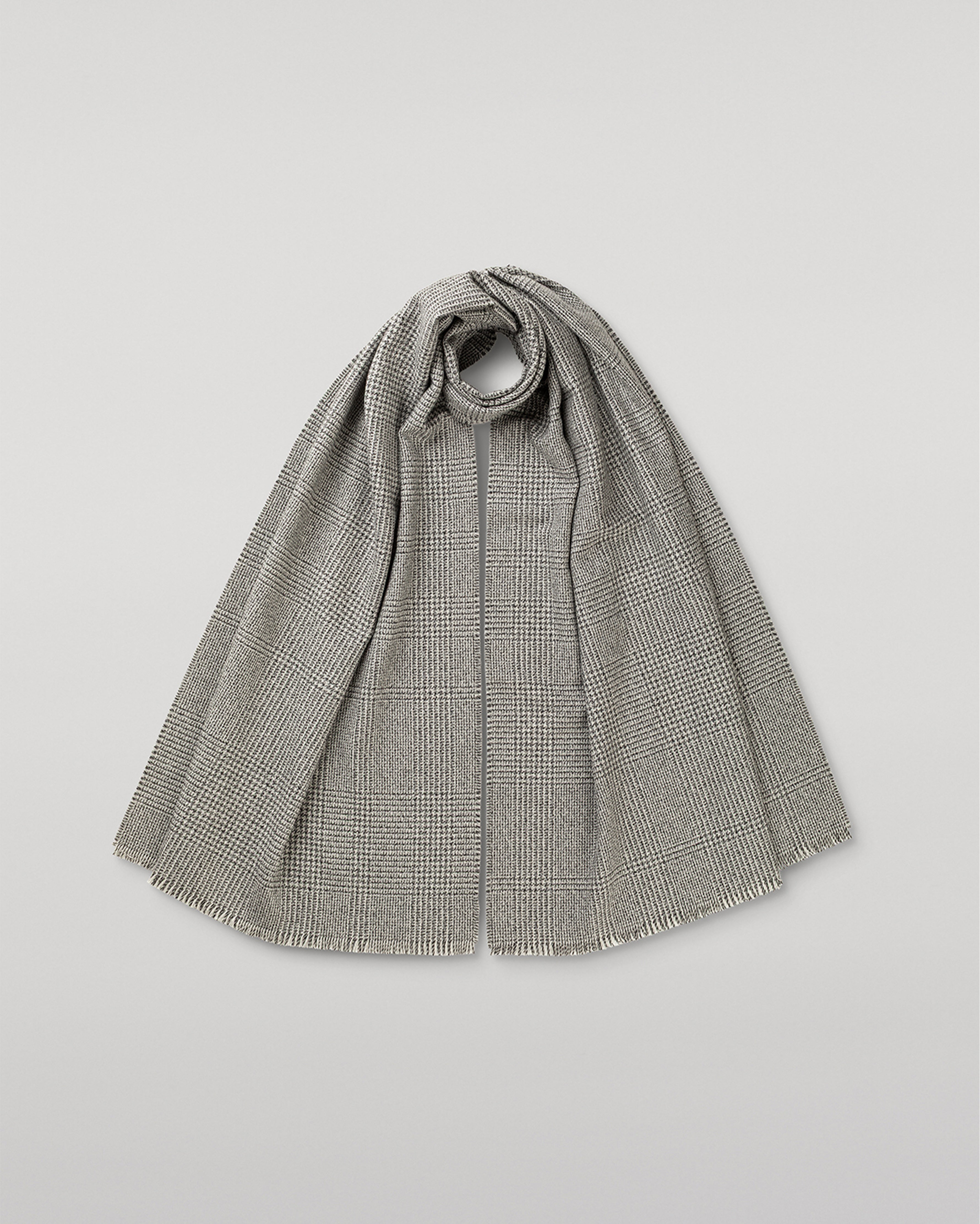 Johnstons of Elgin - Tweed Grey Wool Scarf