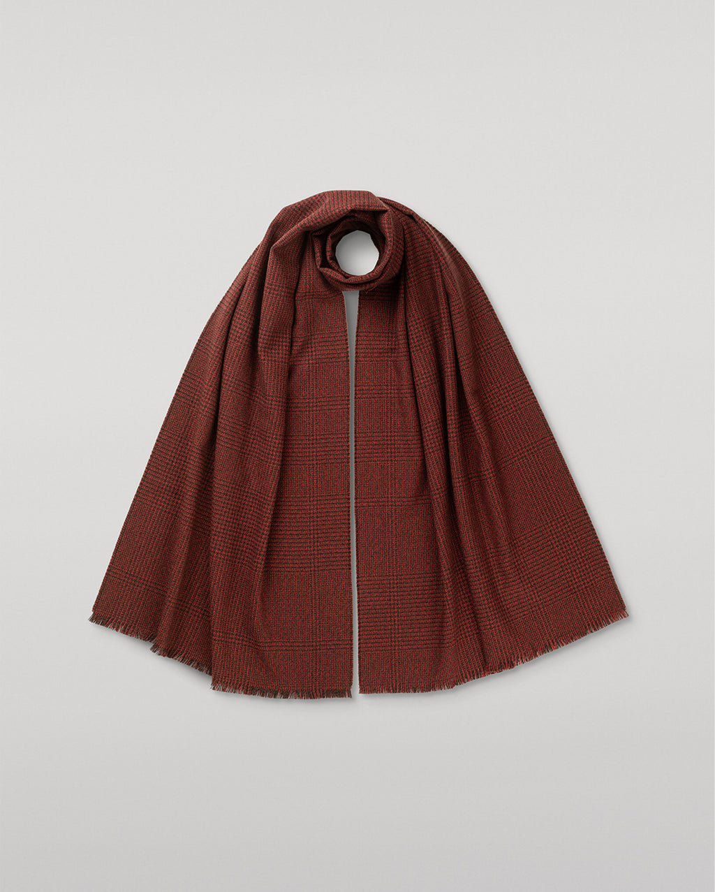 Johnstons of Elgin - Tweed Red Wool Scarf