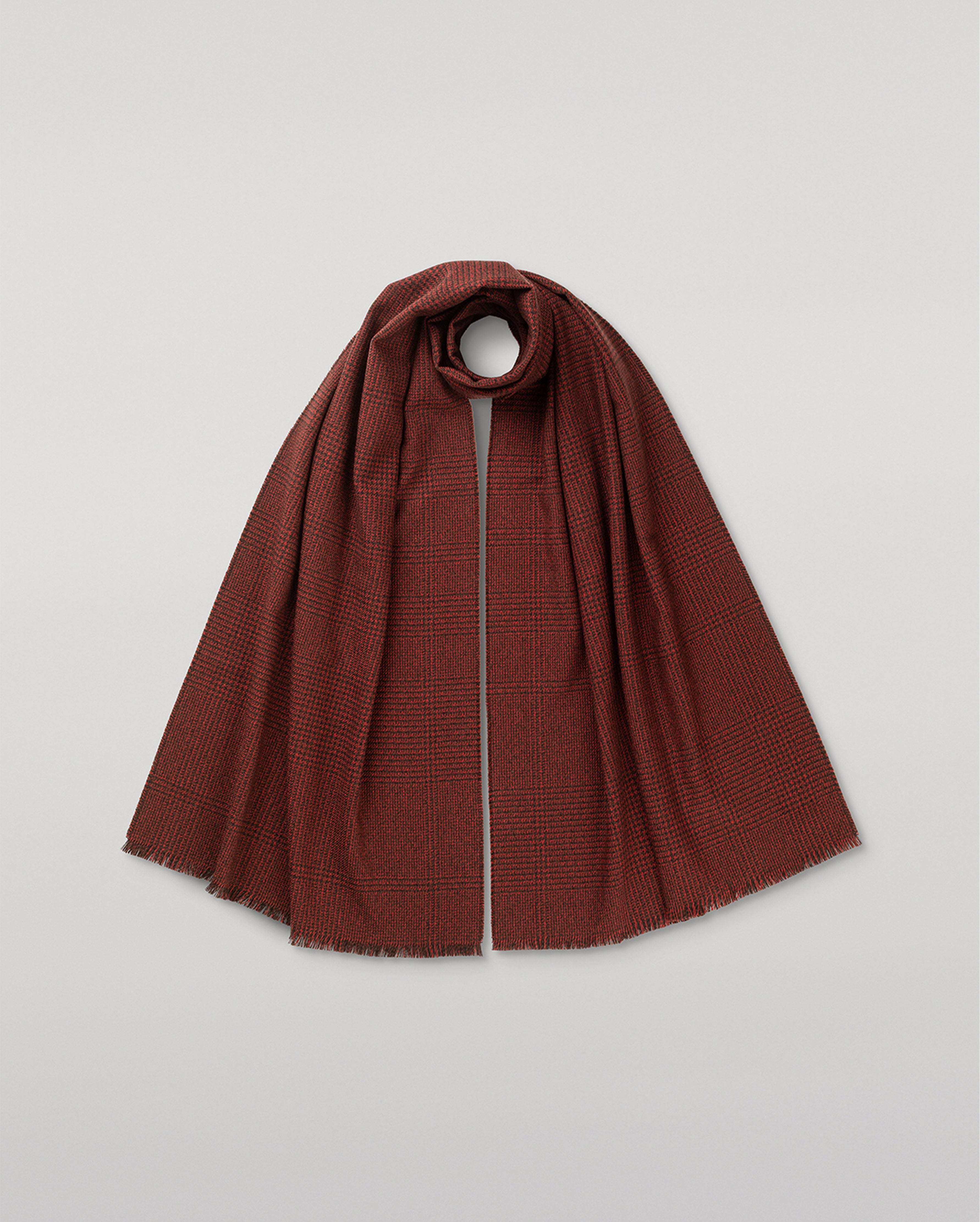 Johnstons of Elgin - Tweed Red Wool Scarf