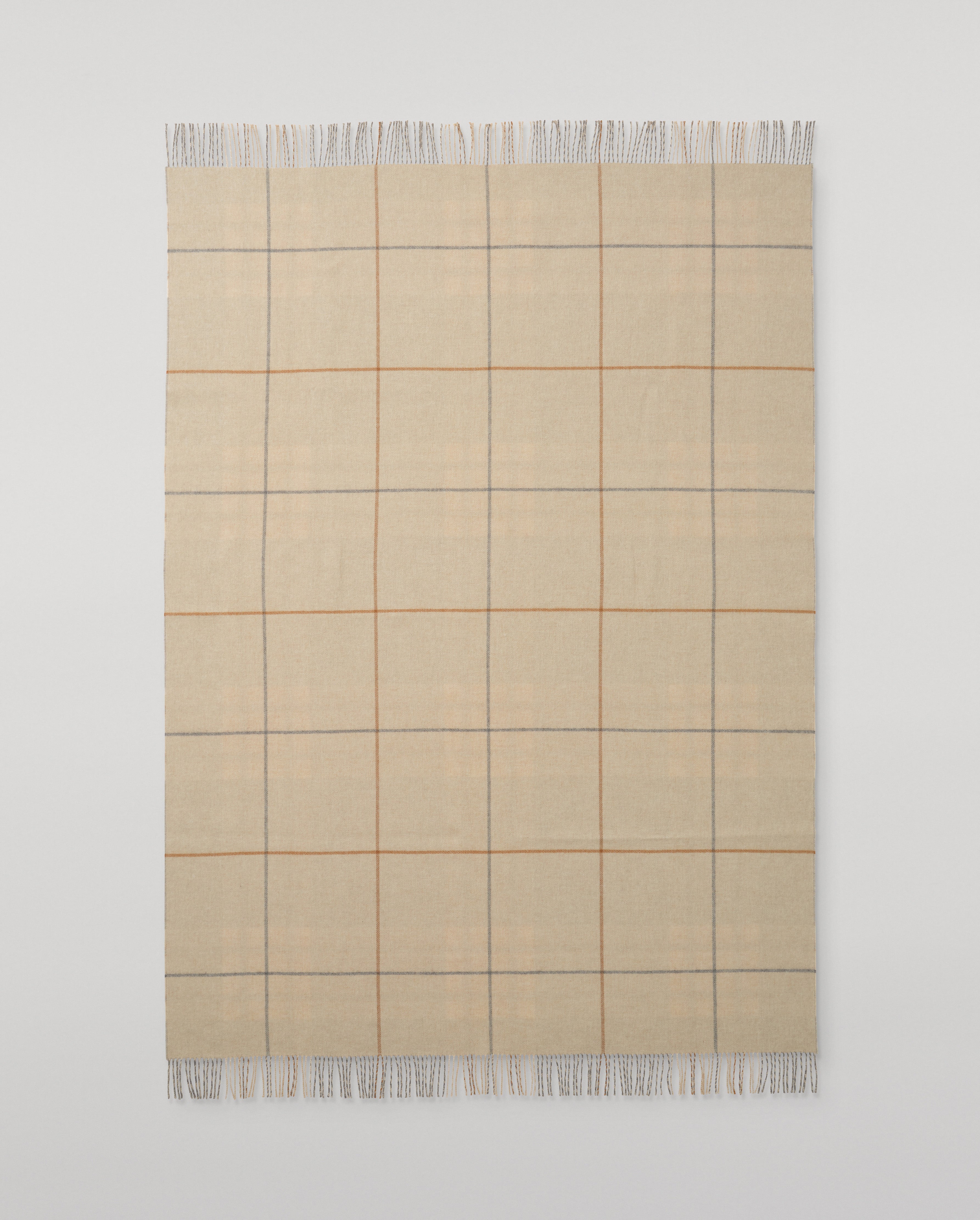 Johnstons of Elgin - Double Face Grey & Brown Lambswool Throw