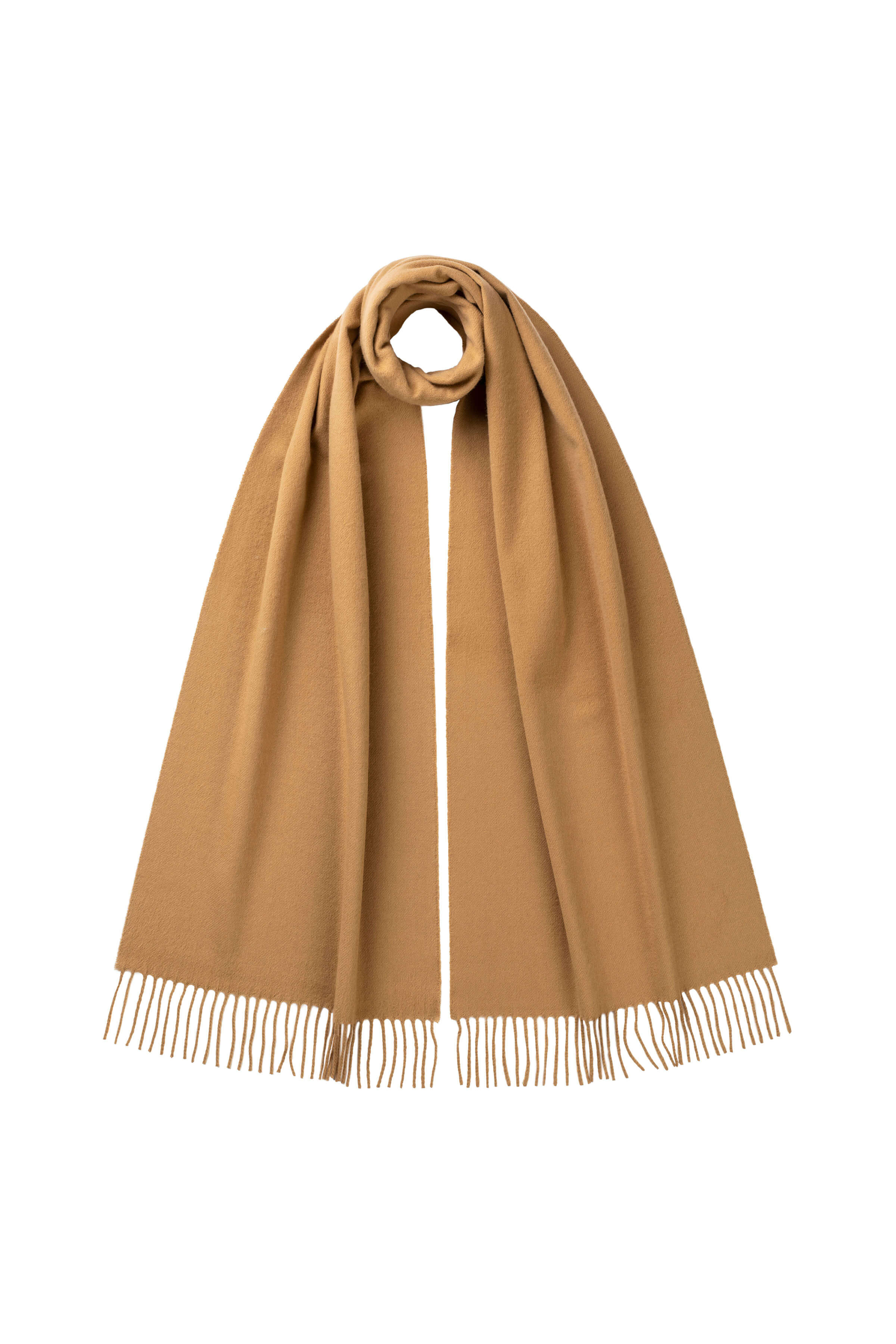 Johnstons of Elgin - Merino Wool Camel Scarf