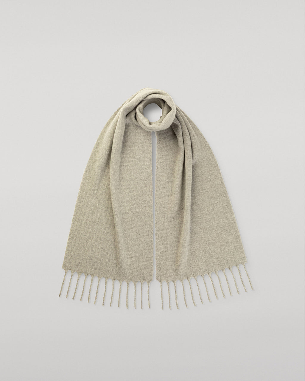 Johnstons of Elgin - Mach Light Grey Wool Scarf