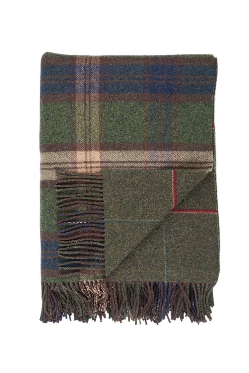 Johnstons of Elgin - Double Face Lambswool Throw in Check & Windowpane