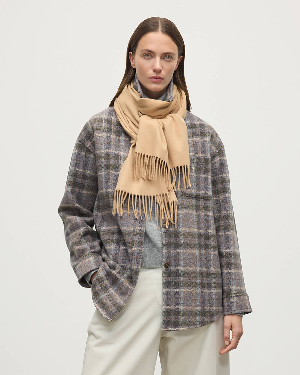 Johnstons of Elgin - Merino Wool Camel Scarf
