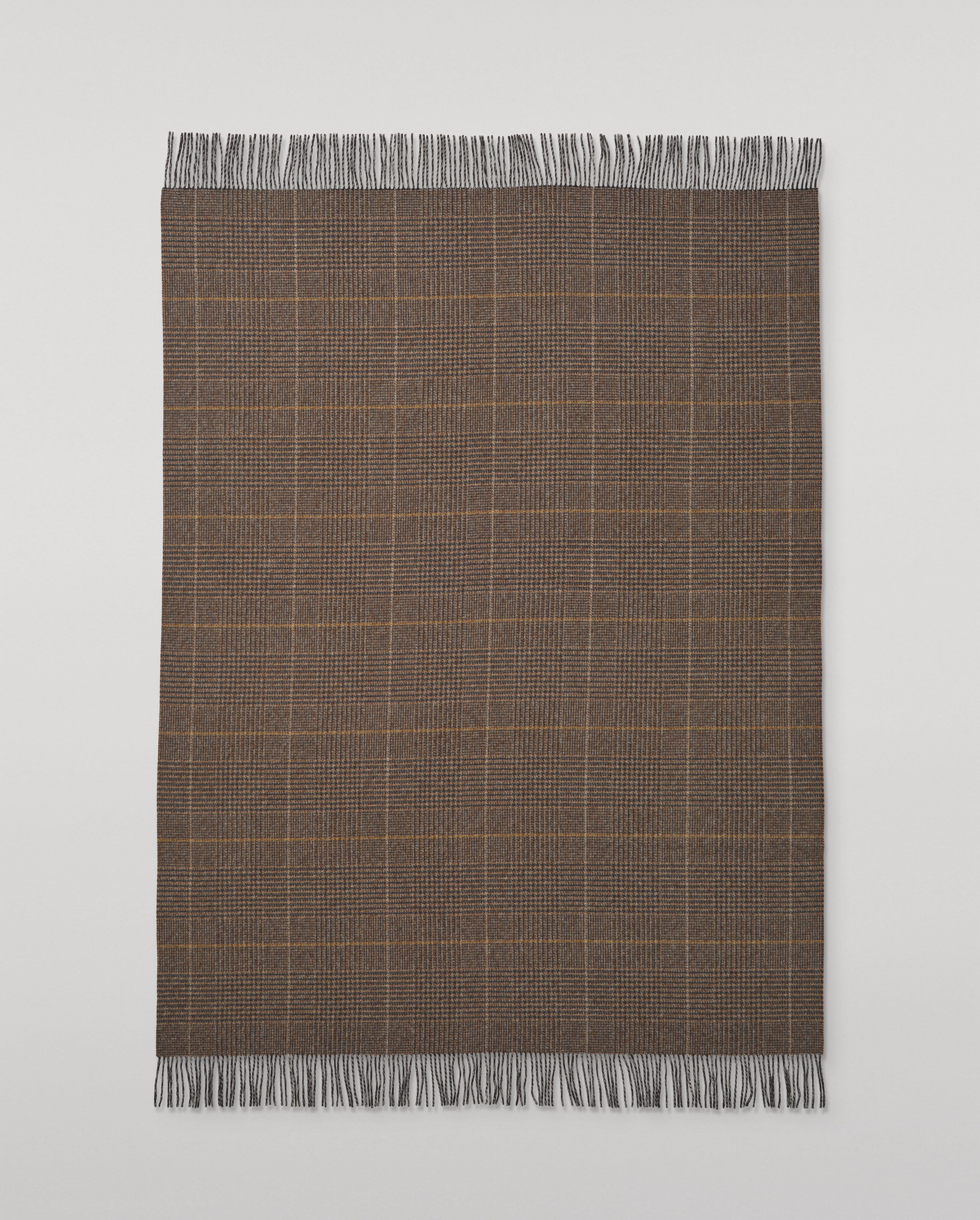 Johnstons of Elgin - Tweed Brown Wool Throw
