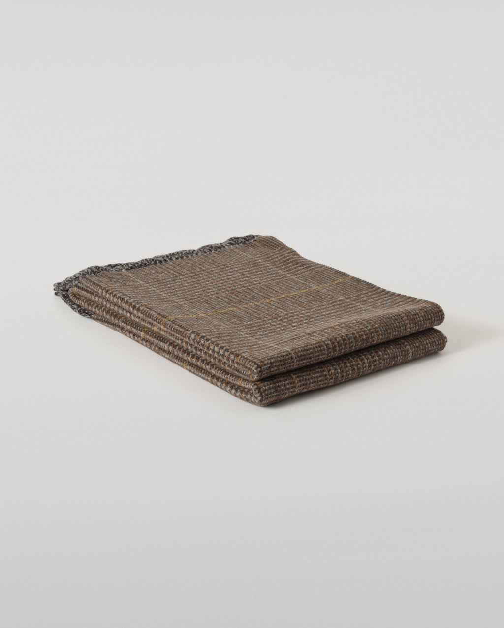 Johnstons of Elgin - Tweed Brown Wool Throw