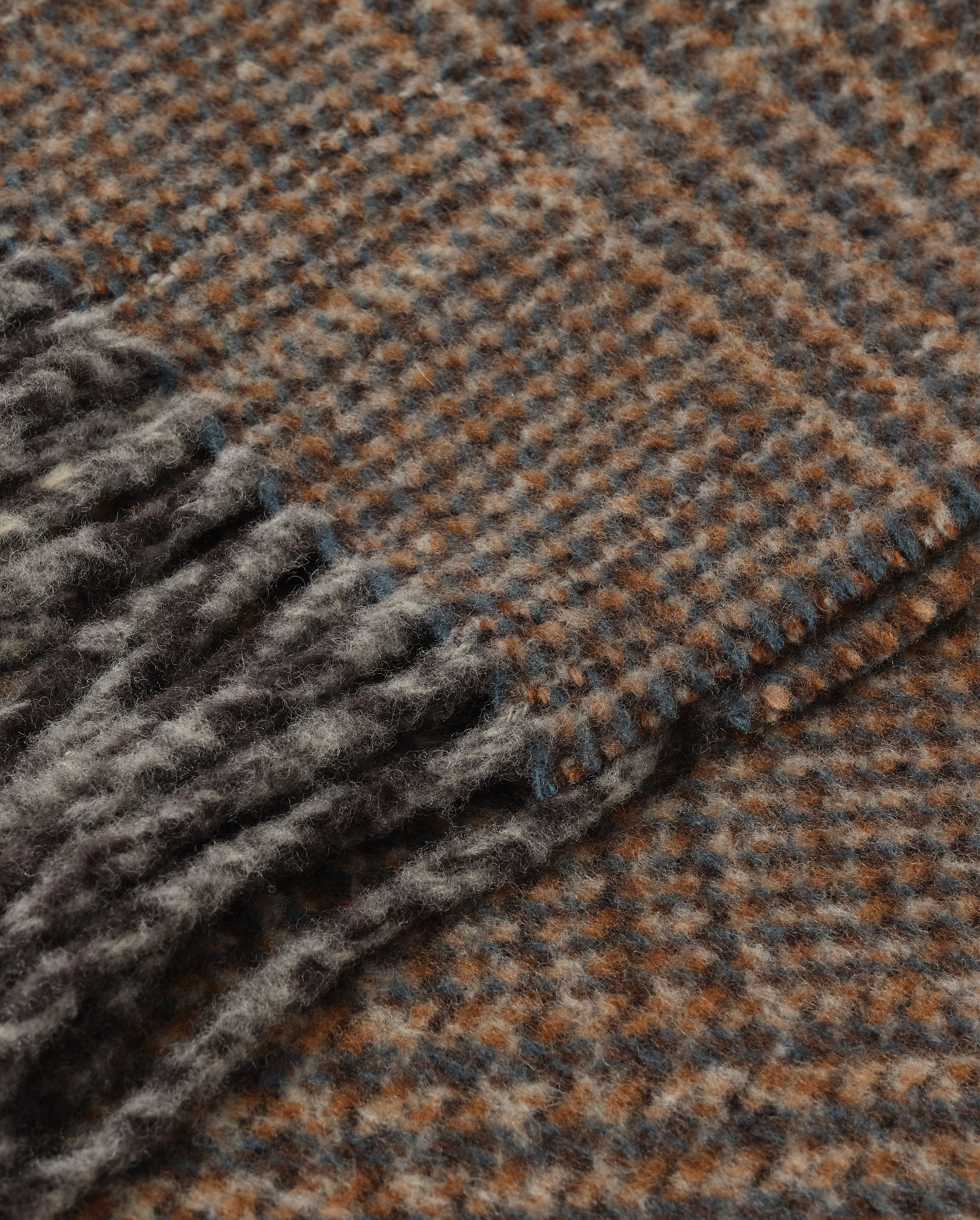 Johnstons of Elgin - Tweed Brown Wool Throw