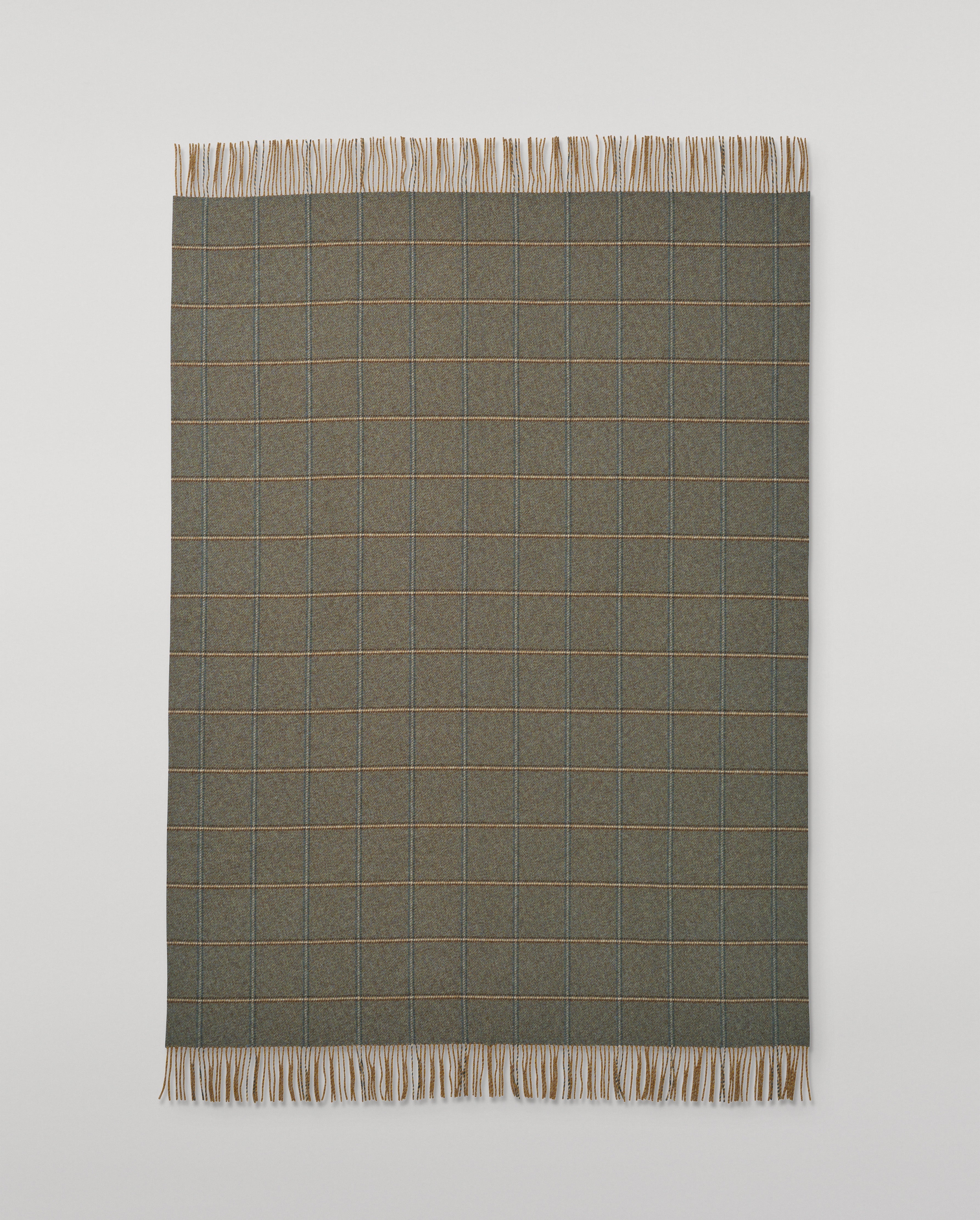 Johnstons of Elgin - Tweed Green Wool Throw