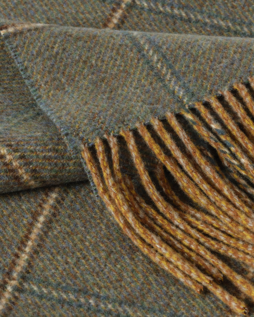 Johnstons of Elgin - Tweed Green Wool Throw