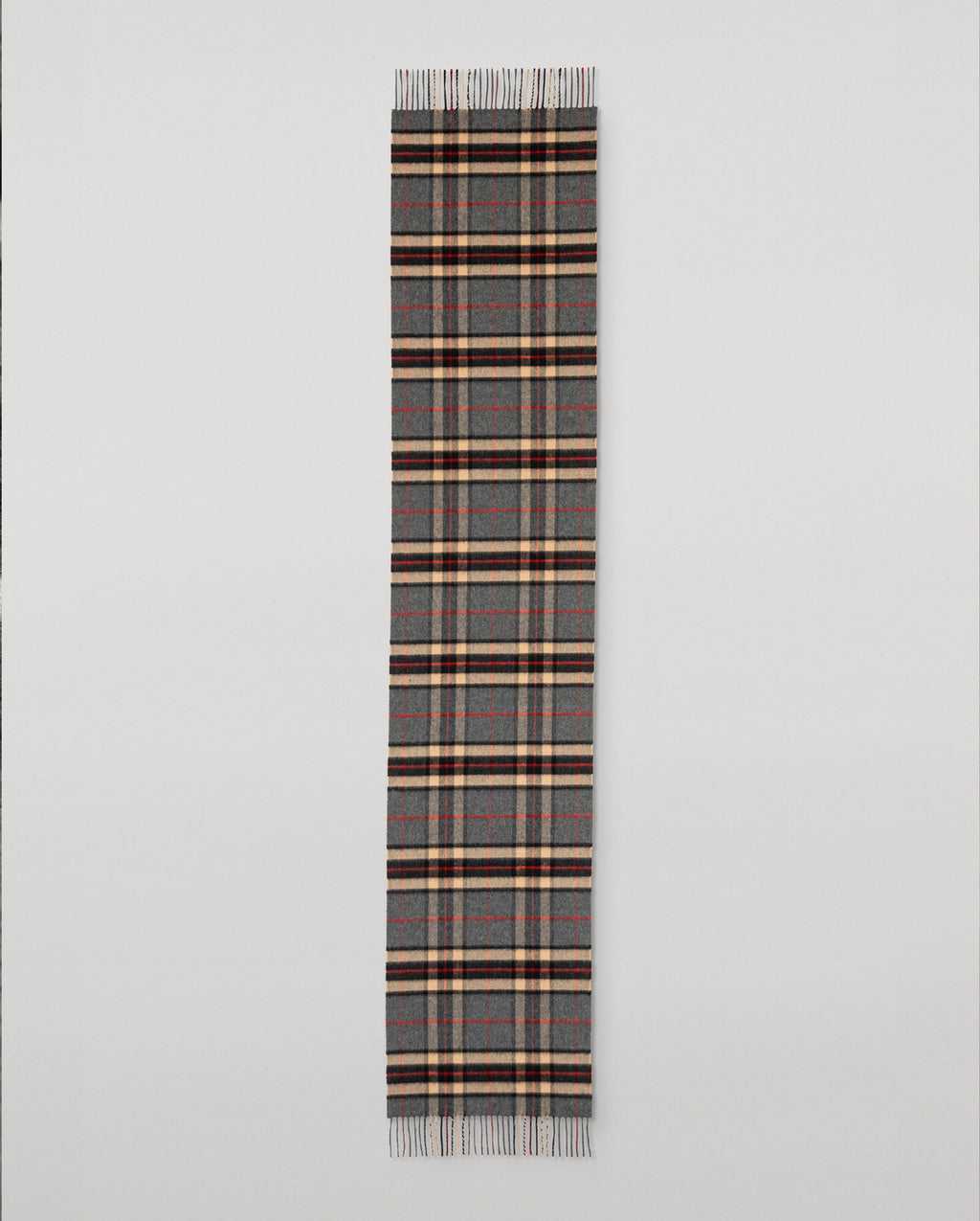 Johnstons of Elgin - Vintage Check Grey Merino Scarf