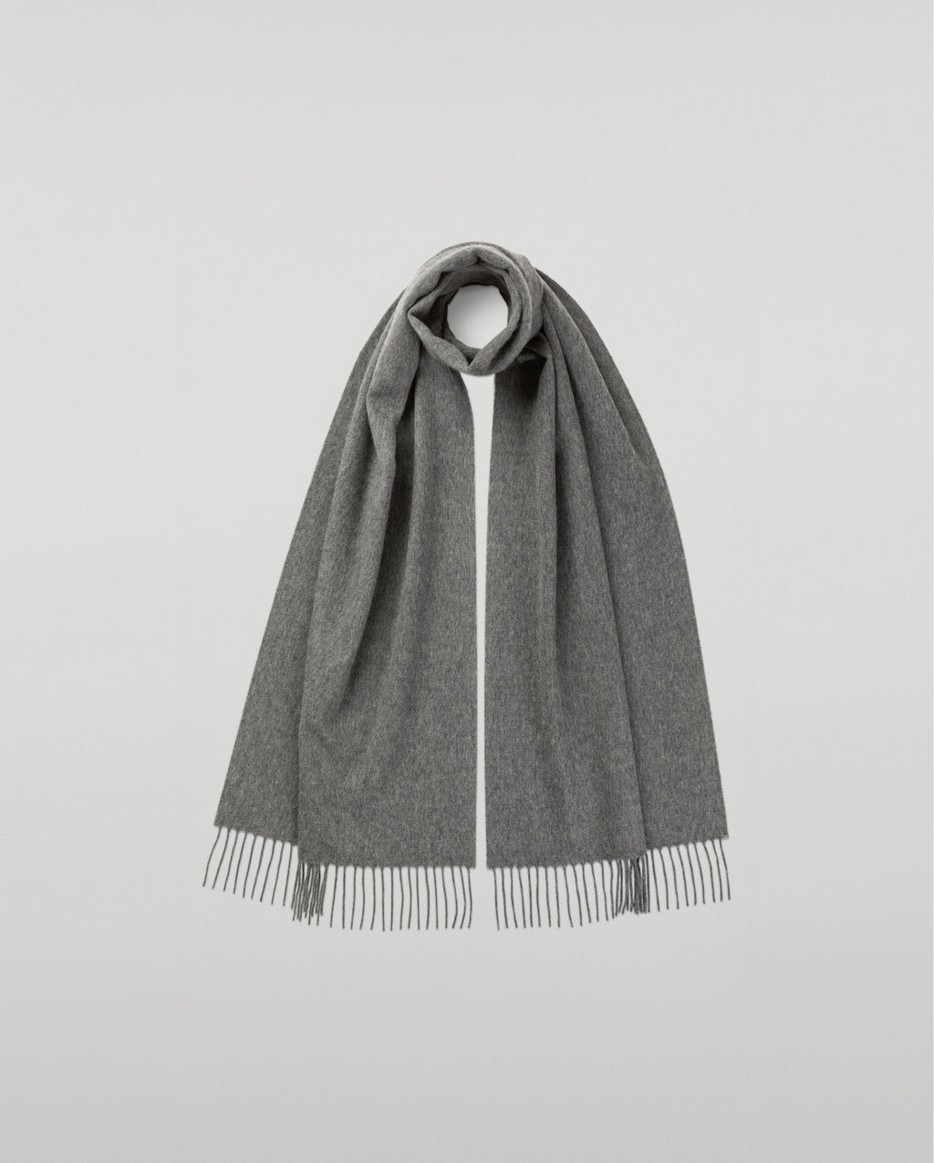 Johnstons of Elgin - Merino Wool Mid Grey Scarf