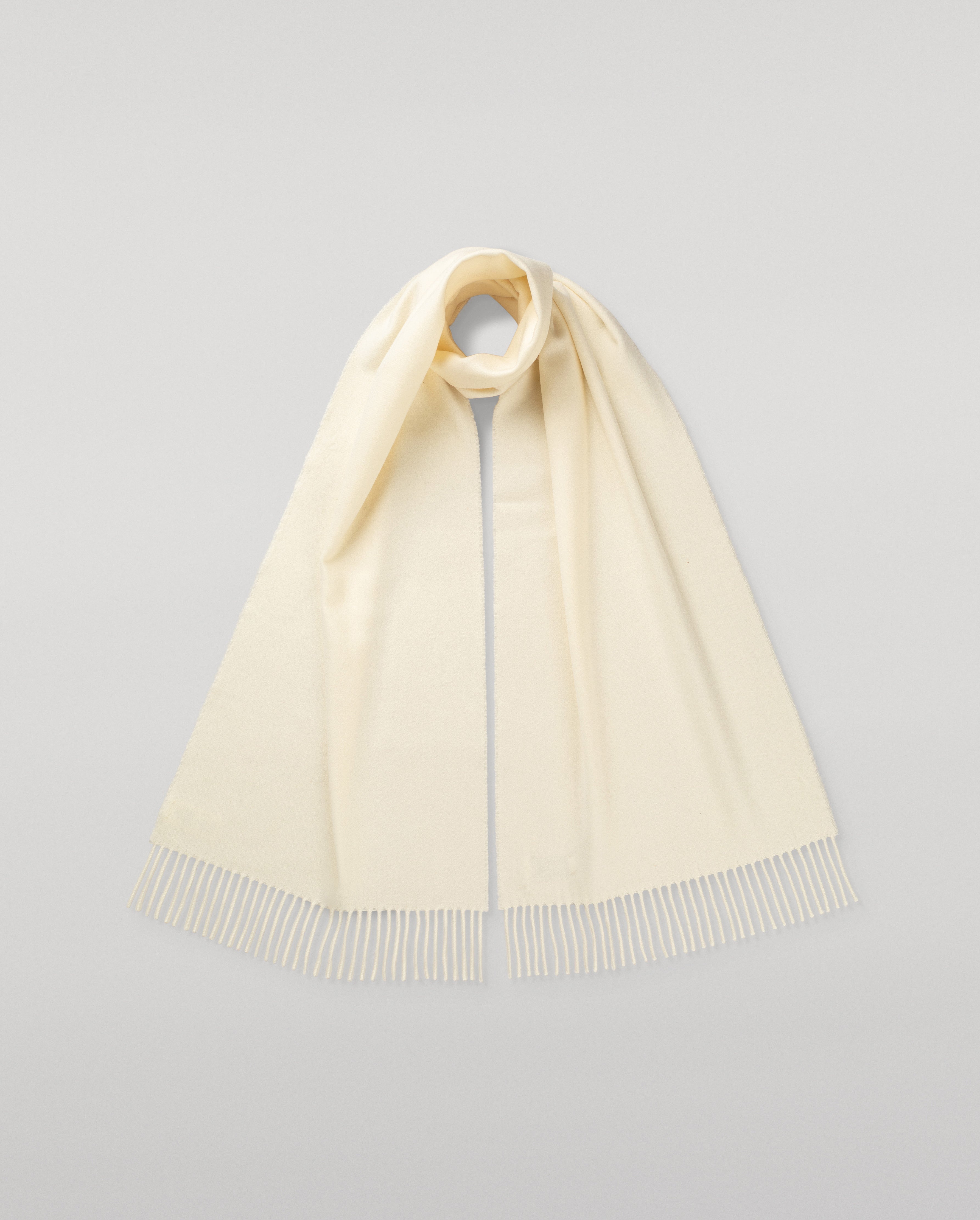 Johnstons of Elgin - Merino Wool White Scarf