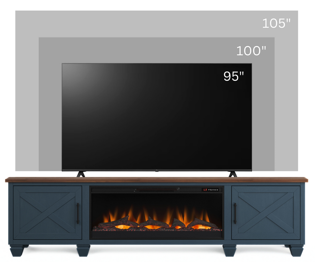 Real Cozy - 95" Liberty Fireplace TV Stand