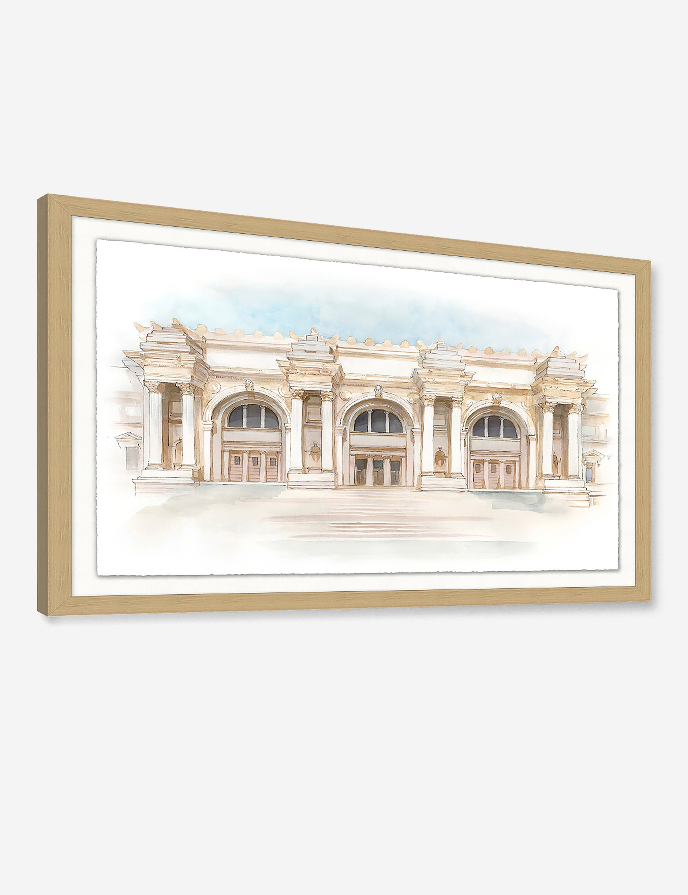Lulu and Georgia - Watercolor of The Met Museum Wall Art