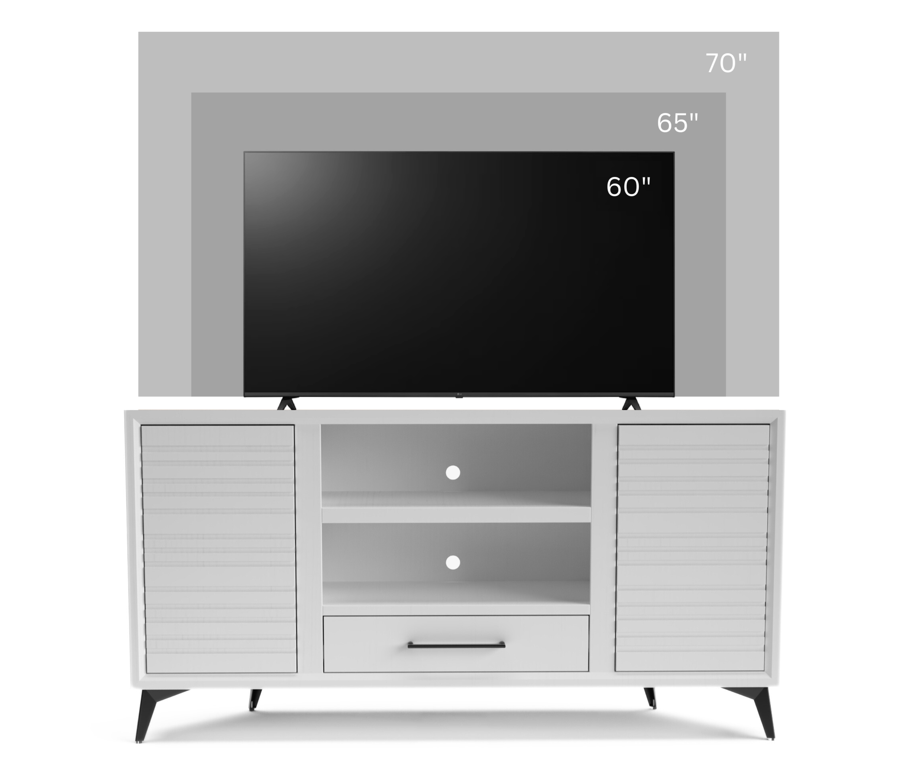 Real Cozy - 64" Malibu Corner TV Stand