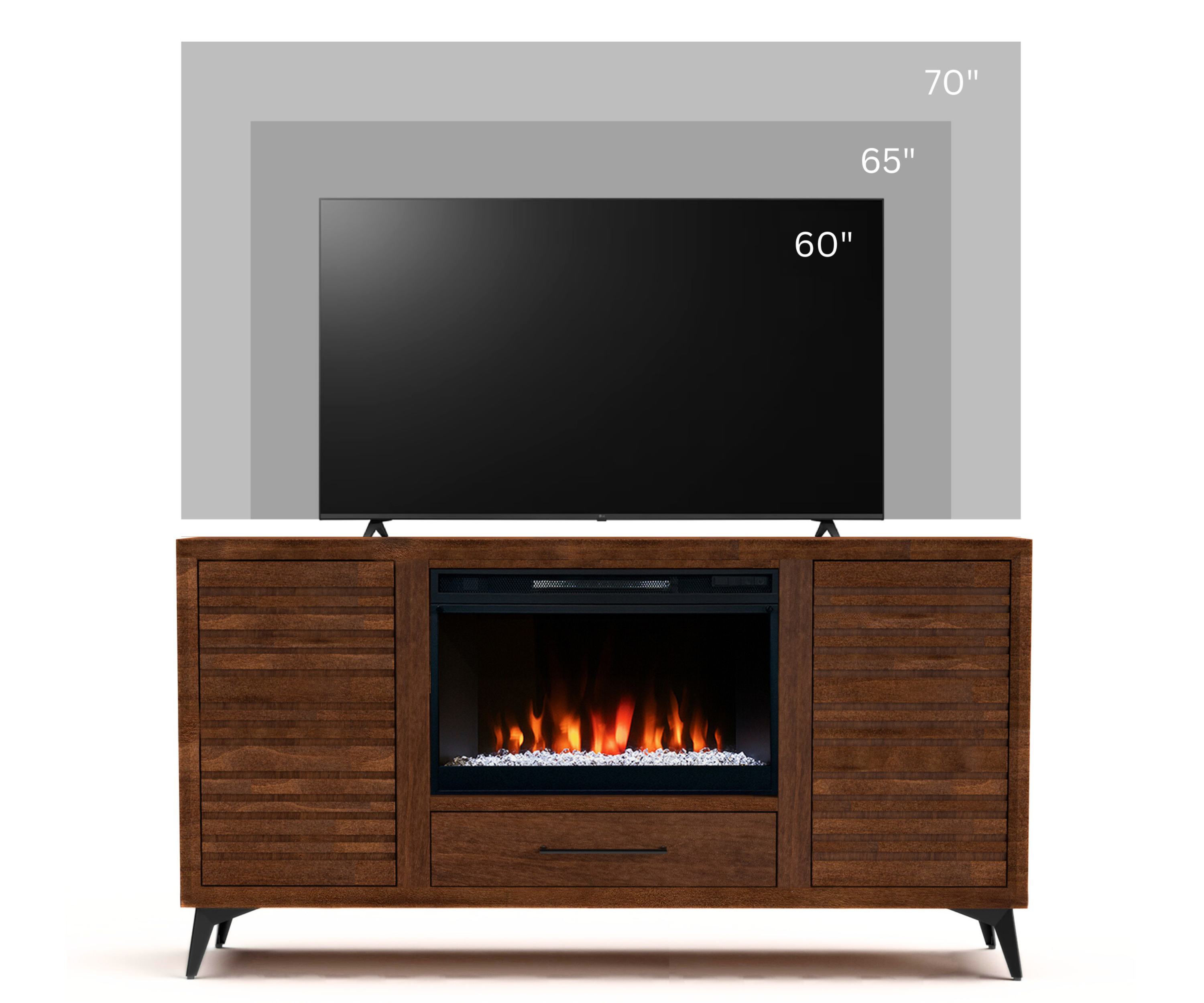 Real Cozy - 64" Malibu Fireplace TV Stand