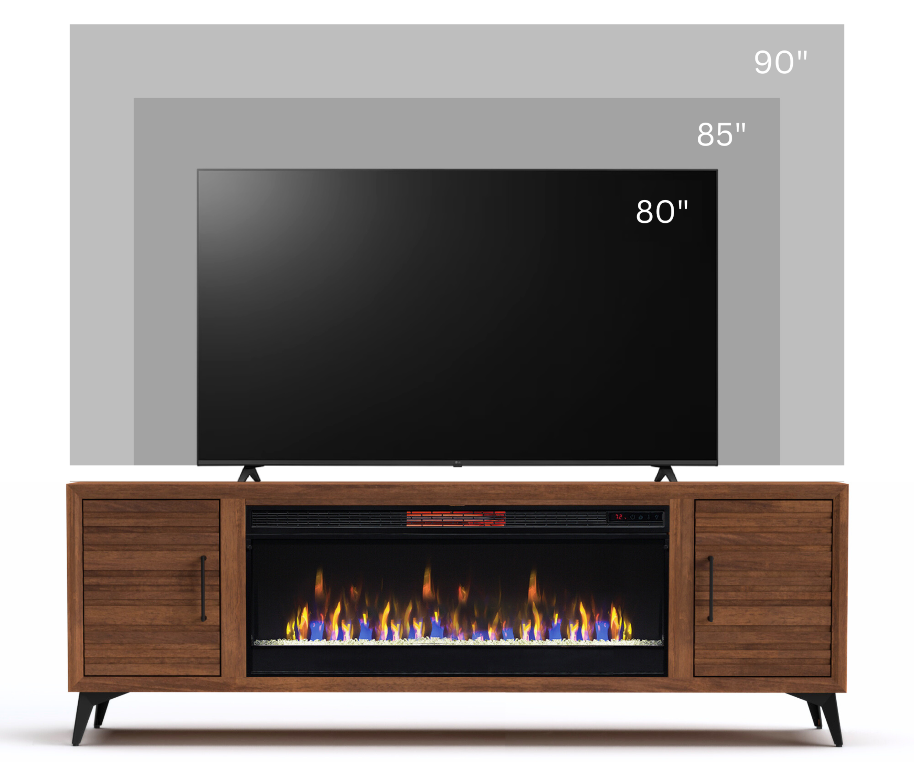 Real Cozy - 78" Malibu Fireplace TV Stand