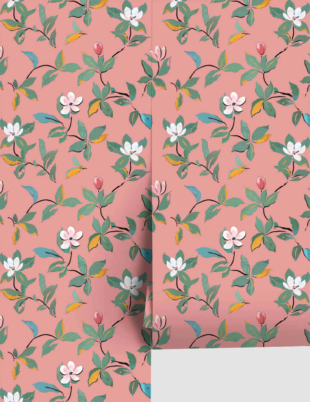 Lulu and Georgia - Magnolias Wallpaper by Paule Marrot